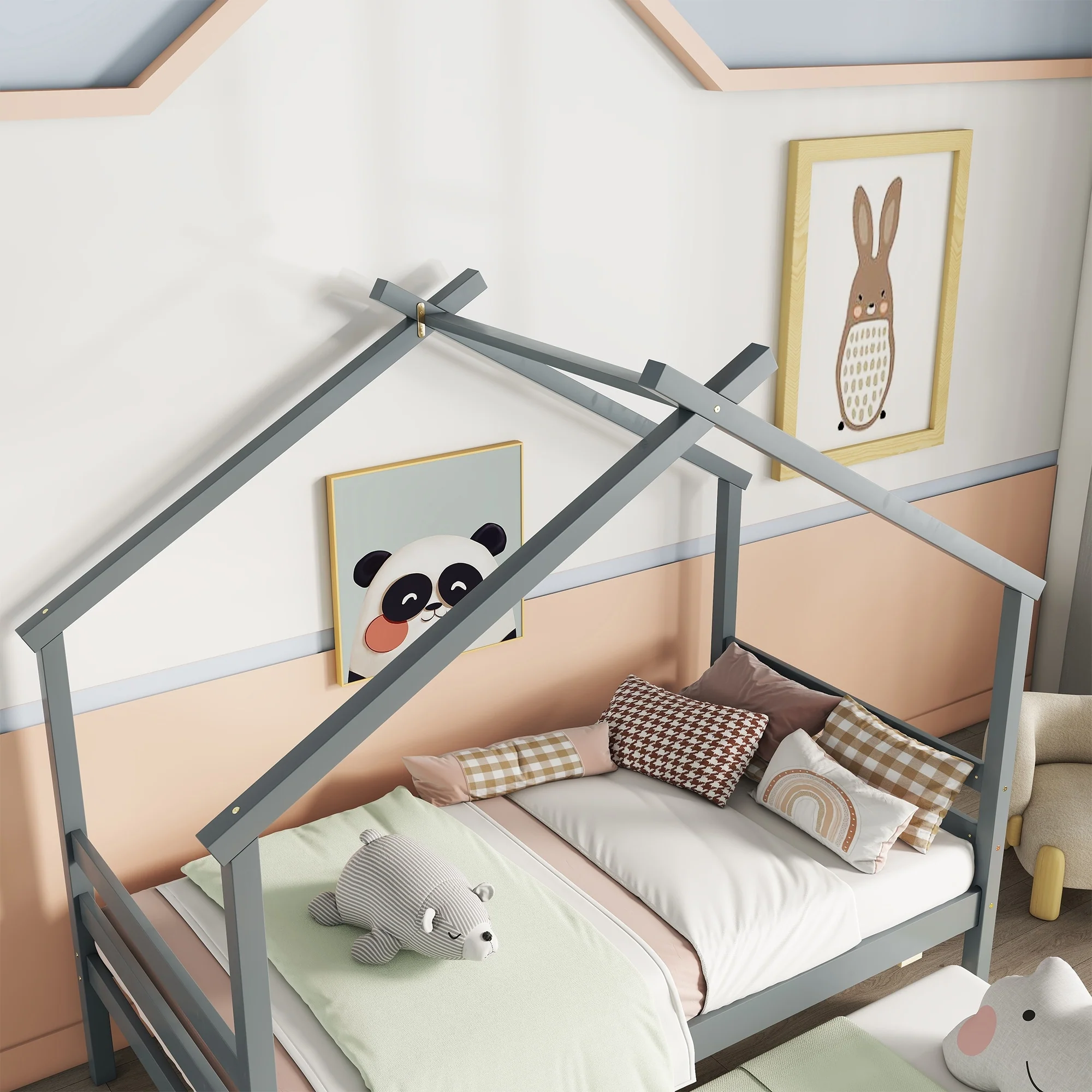 House-shaped Bed with Trundle