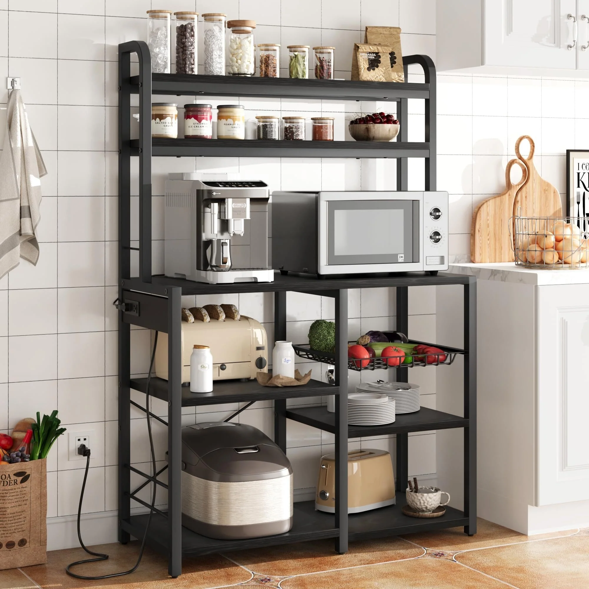 Bakers Rack with Power Outlet