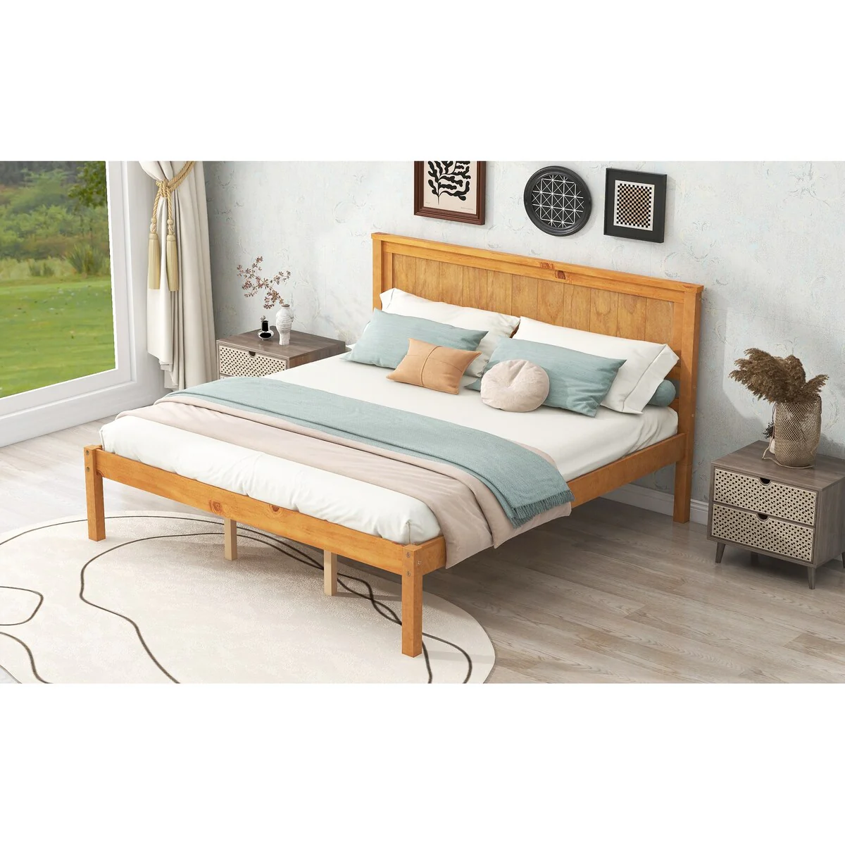 Platform Bed Frame with Headboard