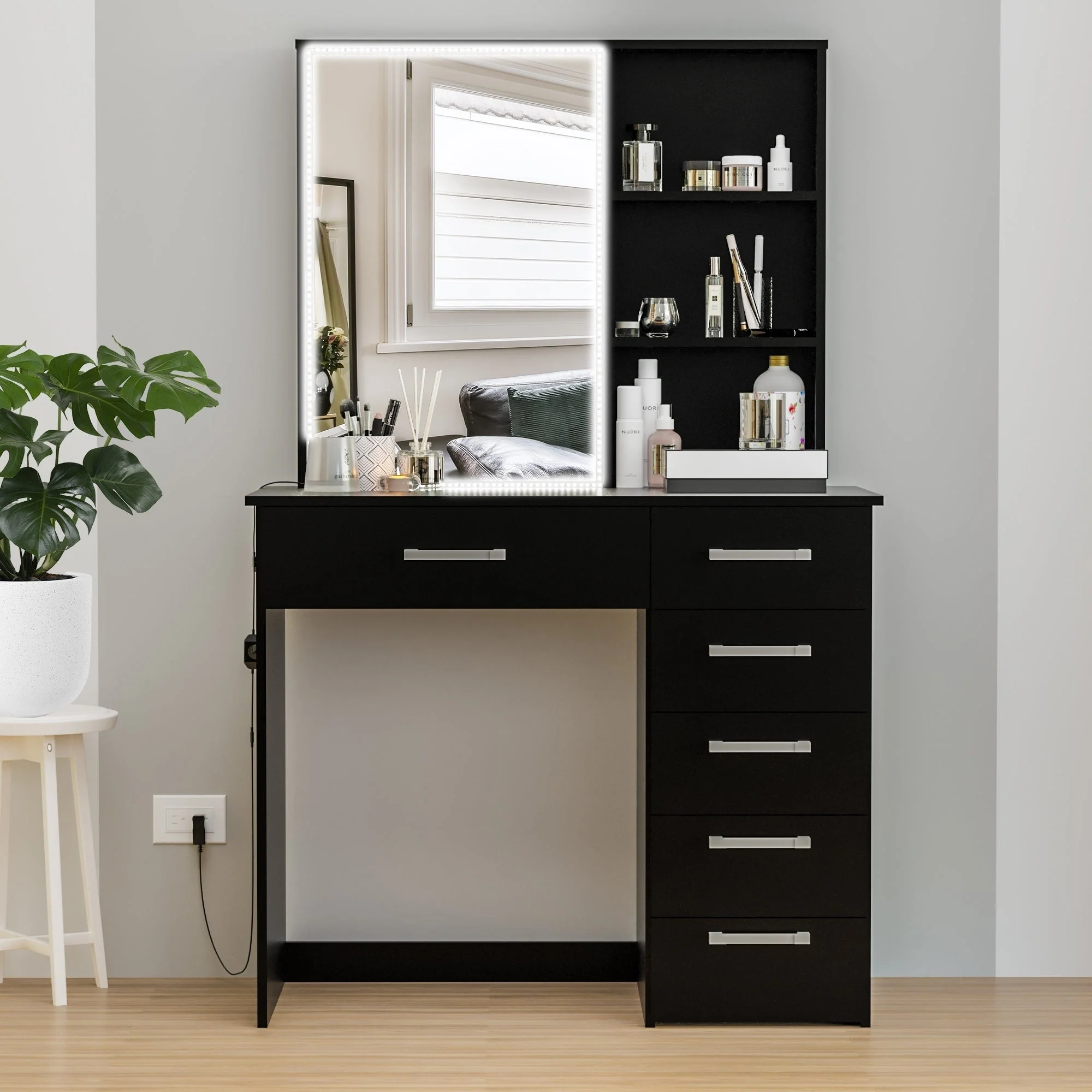 Boahaus Flora Lighted Vanity Table