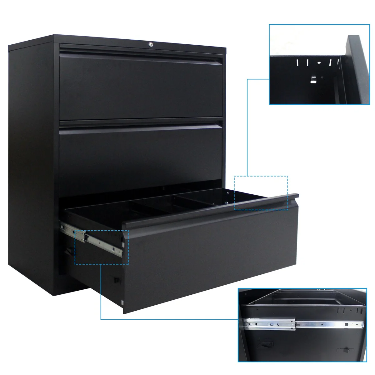 Lateral File Cabinet, 3 Drawer