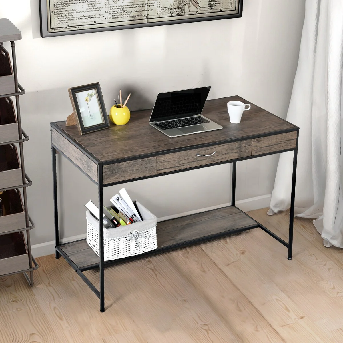 Simple MDF Computer Desk Storage