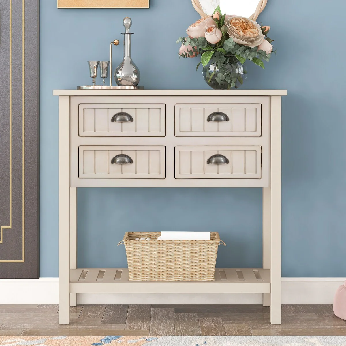 Solid Wood Modern Console Table