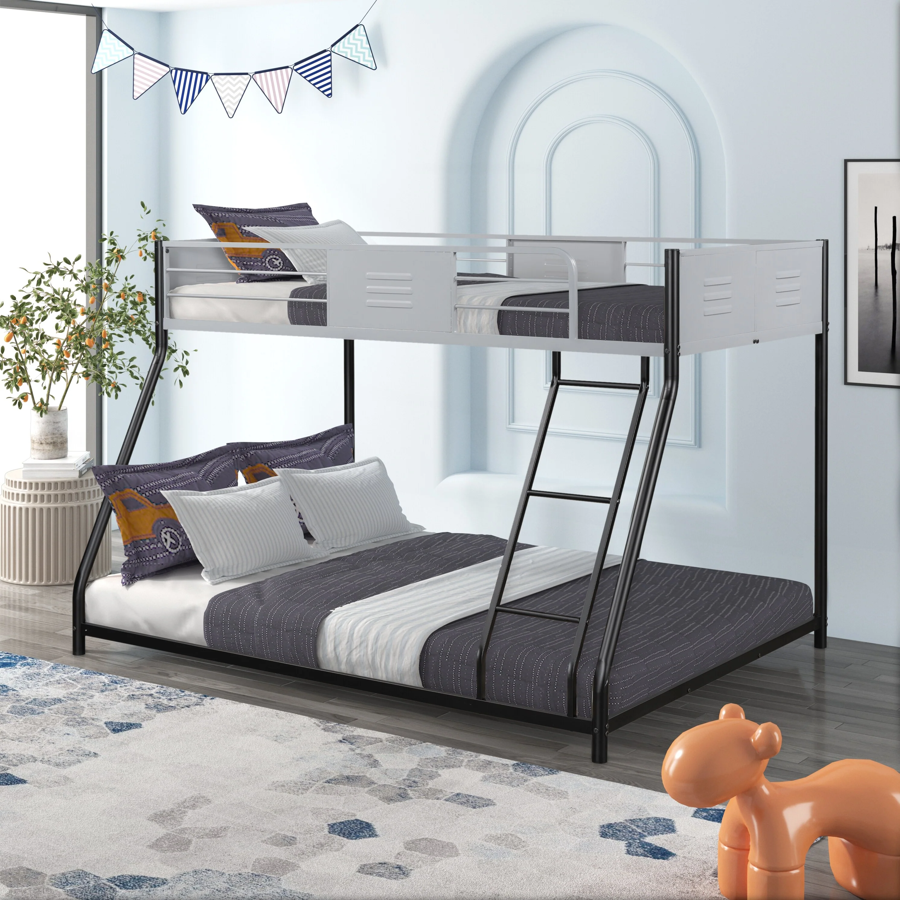 Metal Twin over Full Bunk Bed