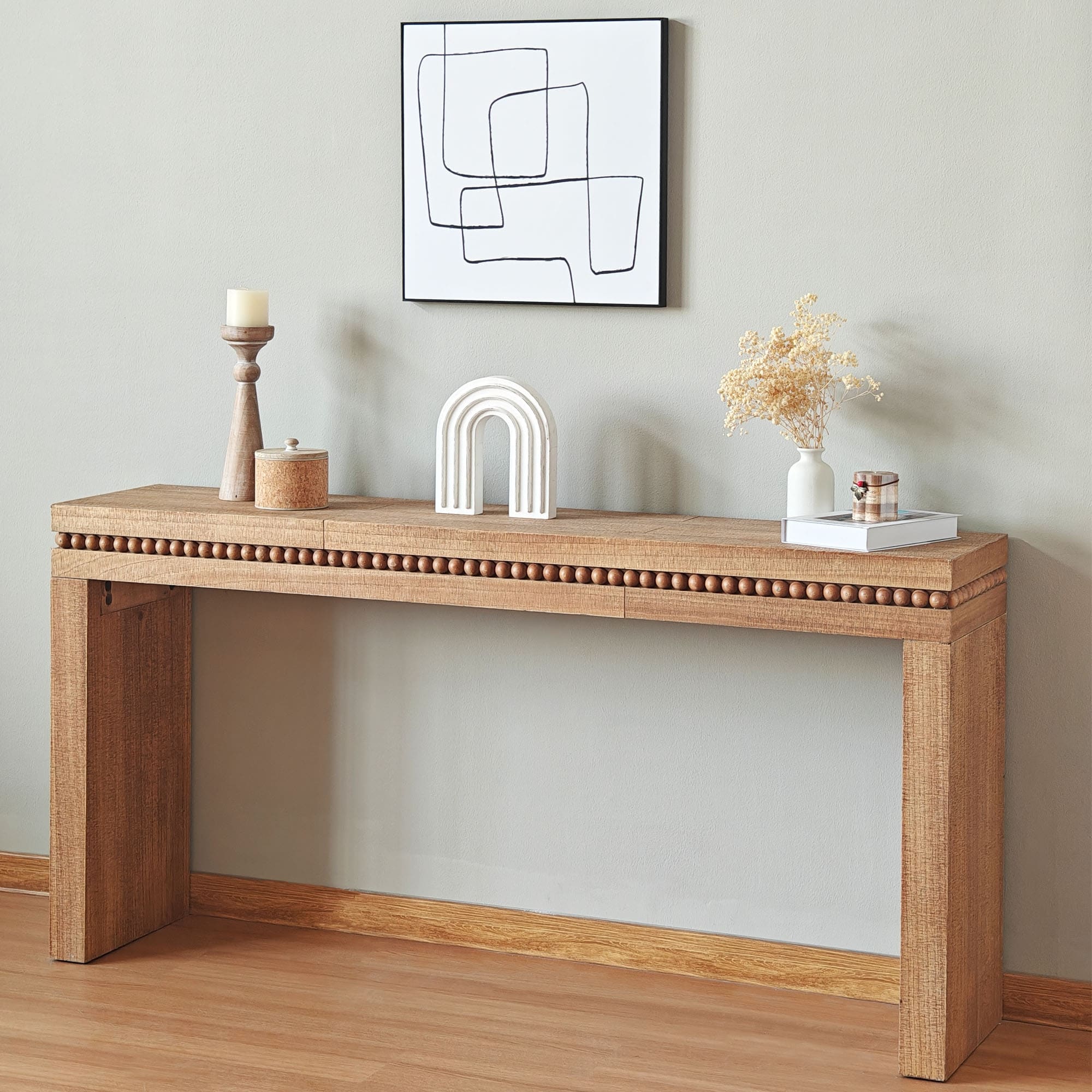 Functional Wood Console Table