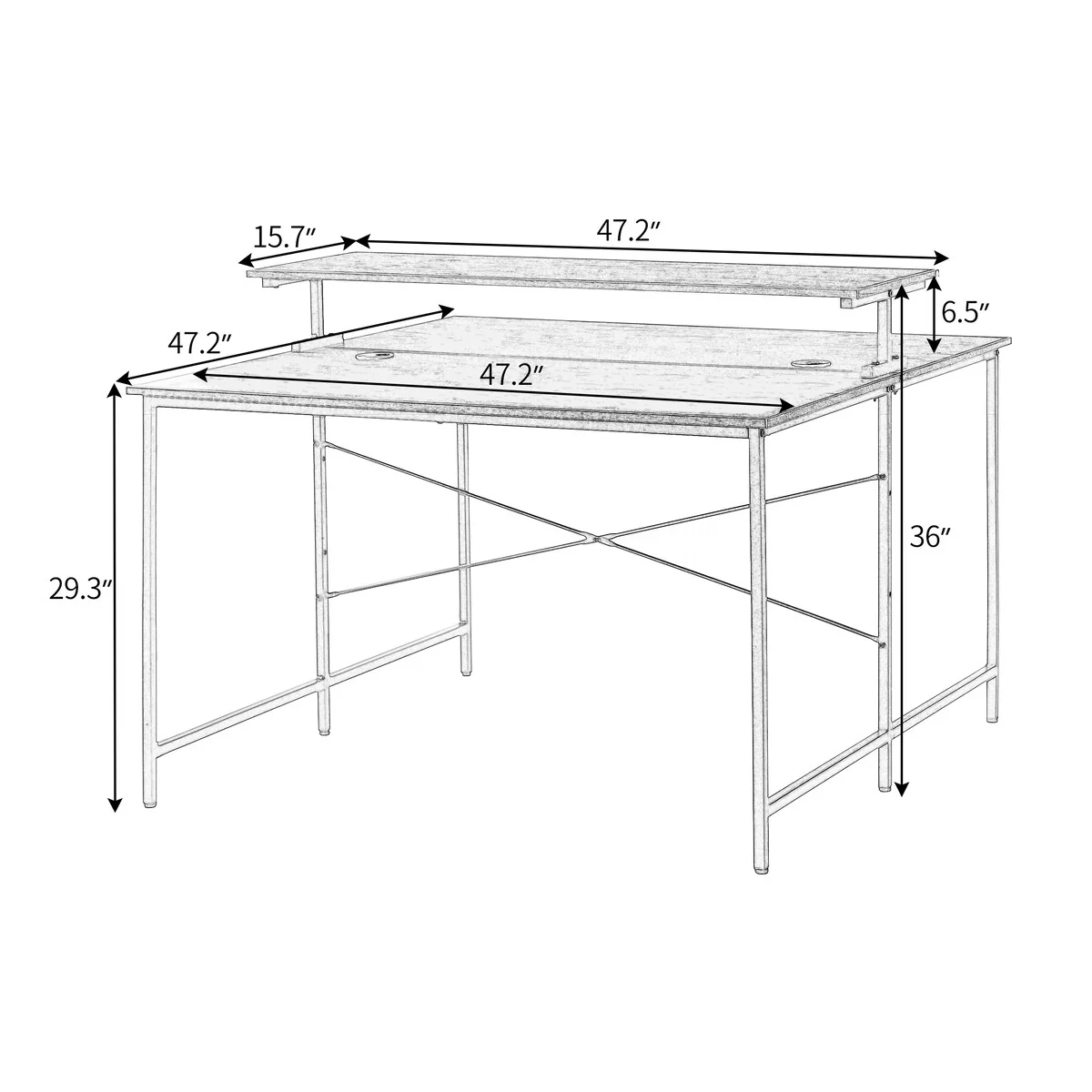 Two Person Home Office Computer Desk