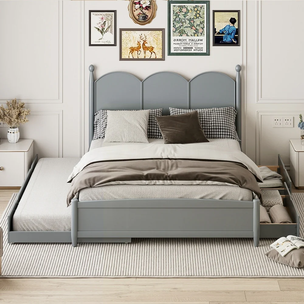 Platform Bed With with 2 Big Drawers