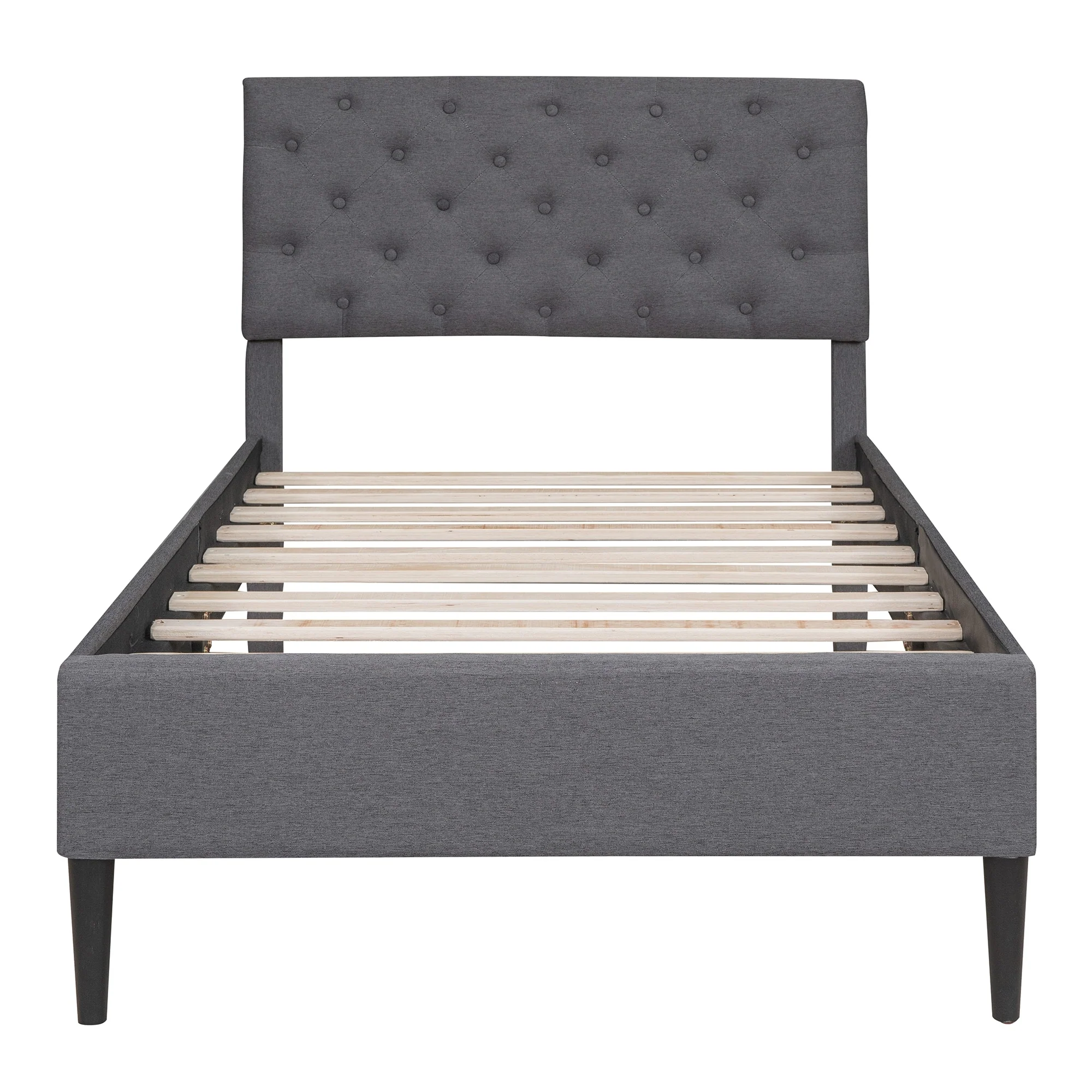 Upholstered Linen Platform Bed