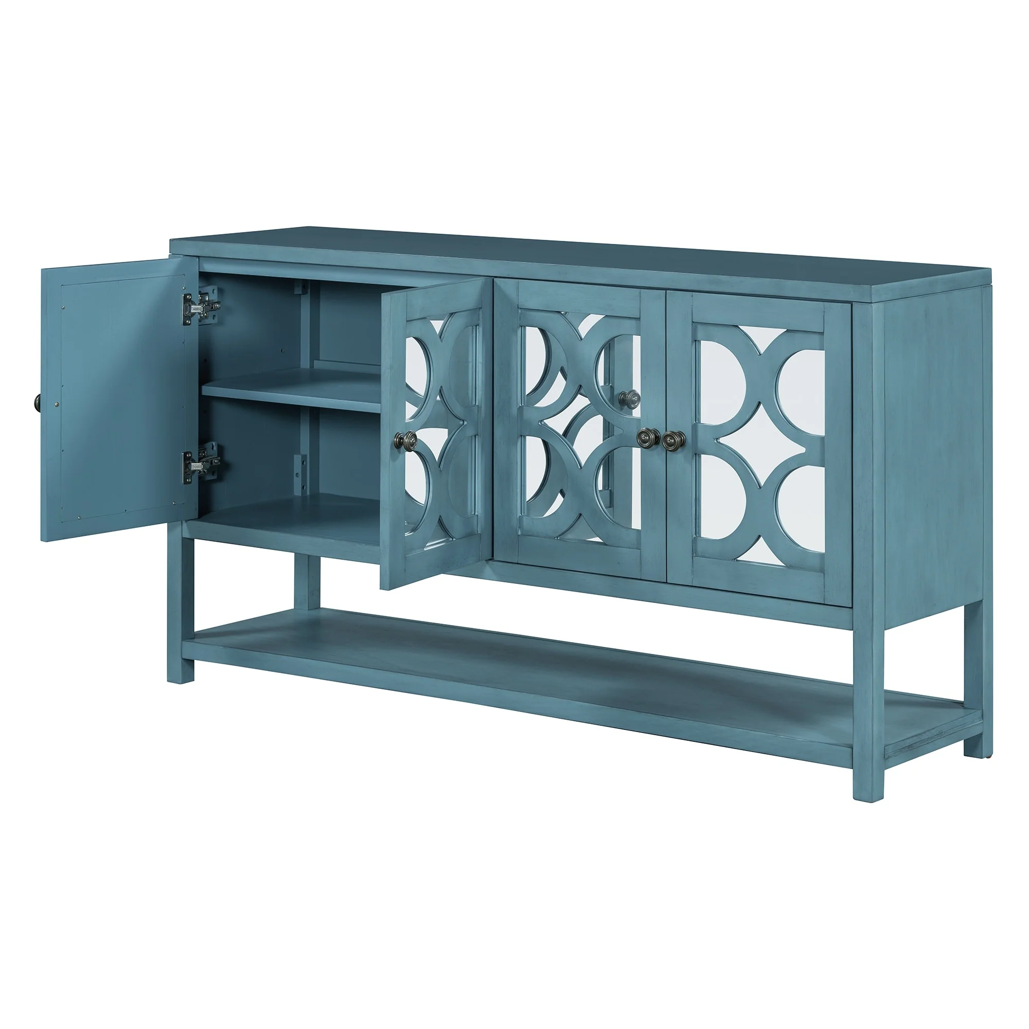 Console Table with Mirrored Doors