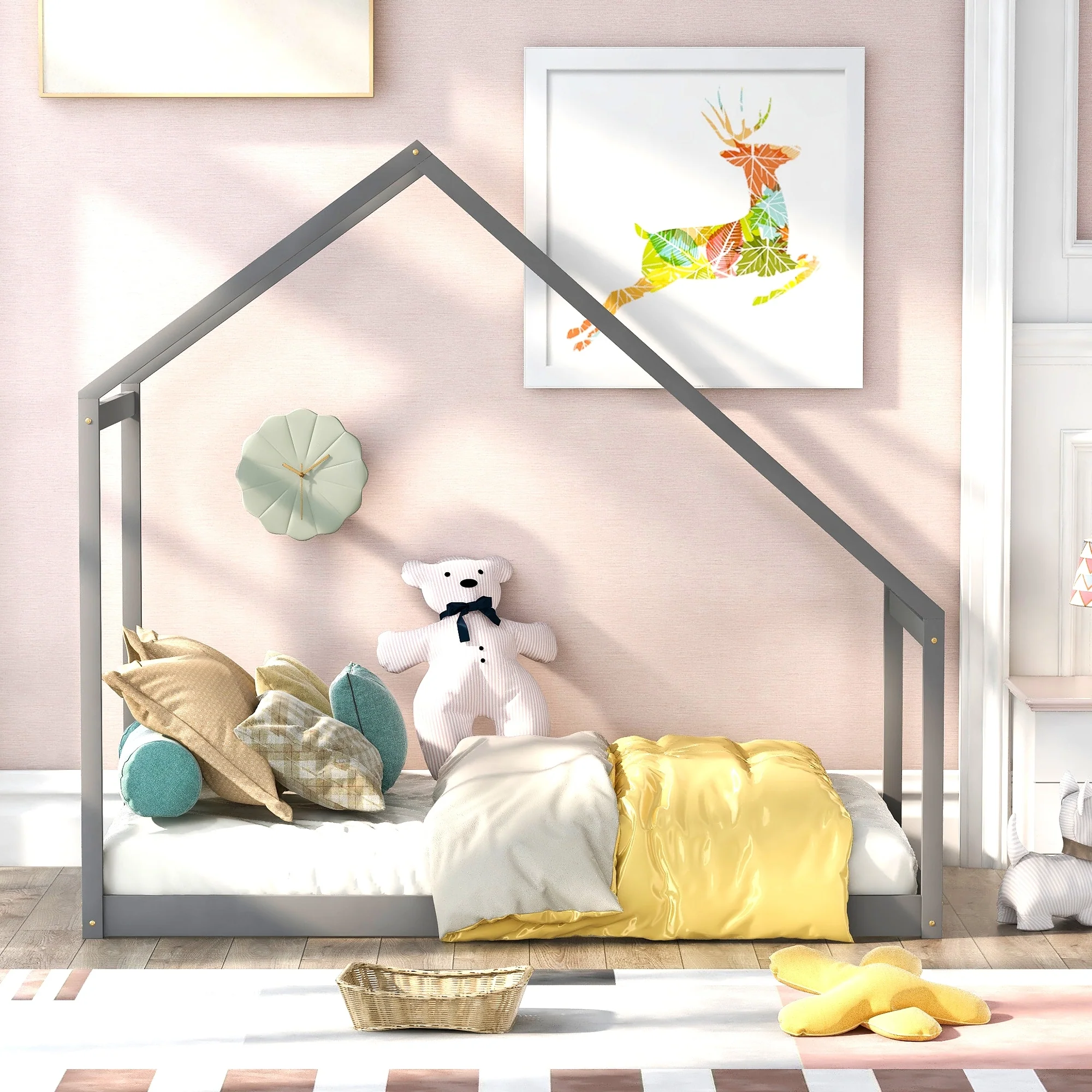 Wooden House Bed