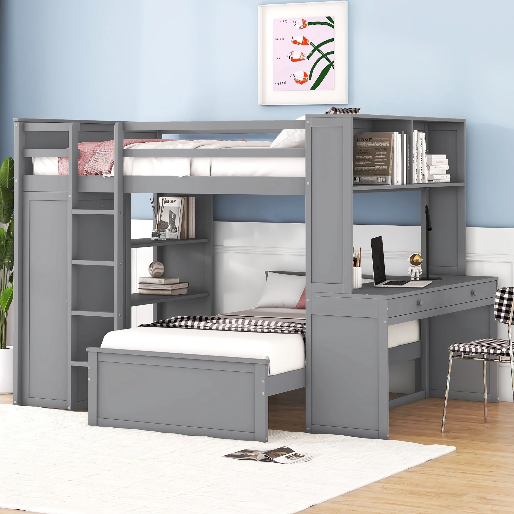 Loft Bed with a Stand-alone bed