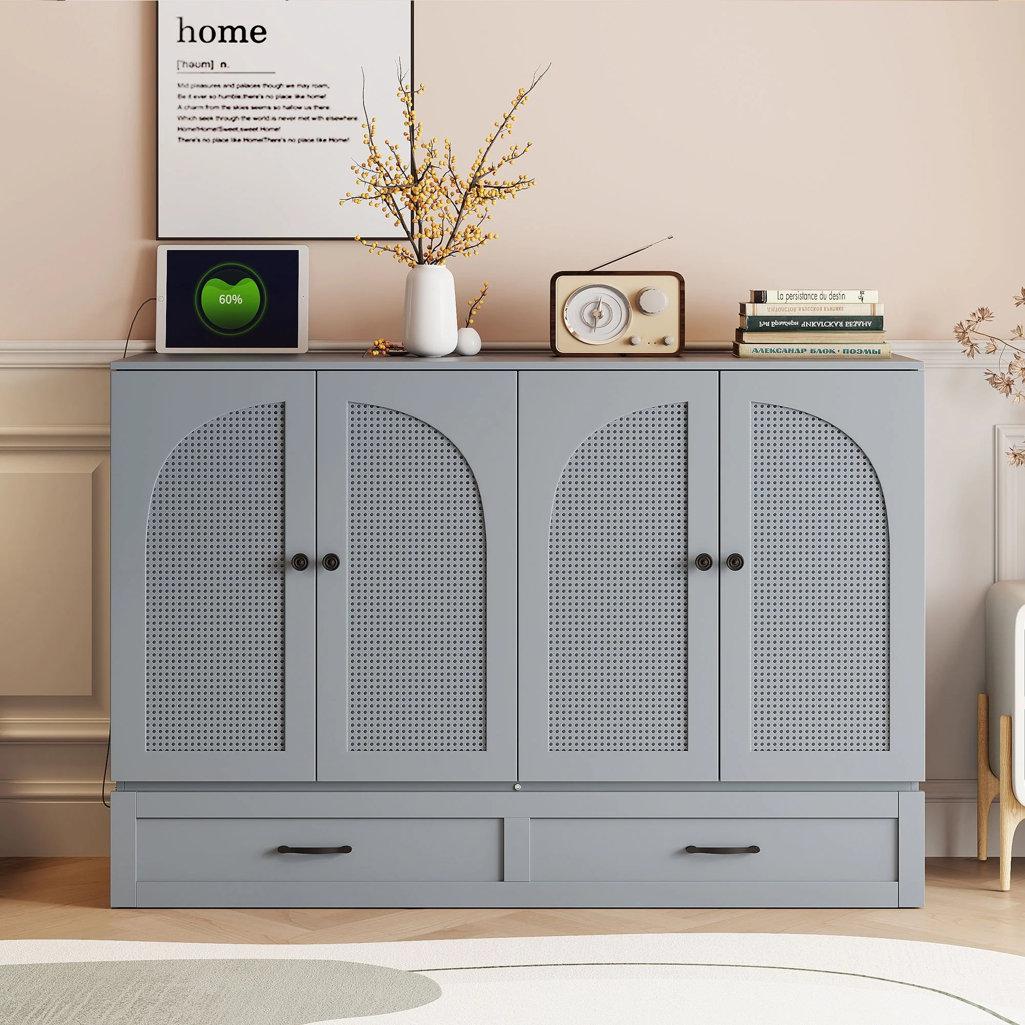 Full Size Murphy Bed with Large Drawers