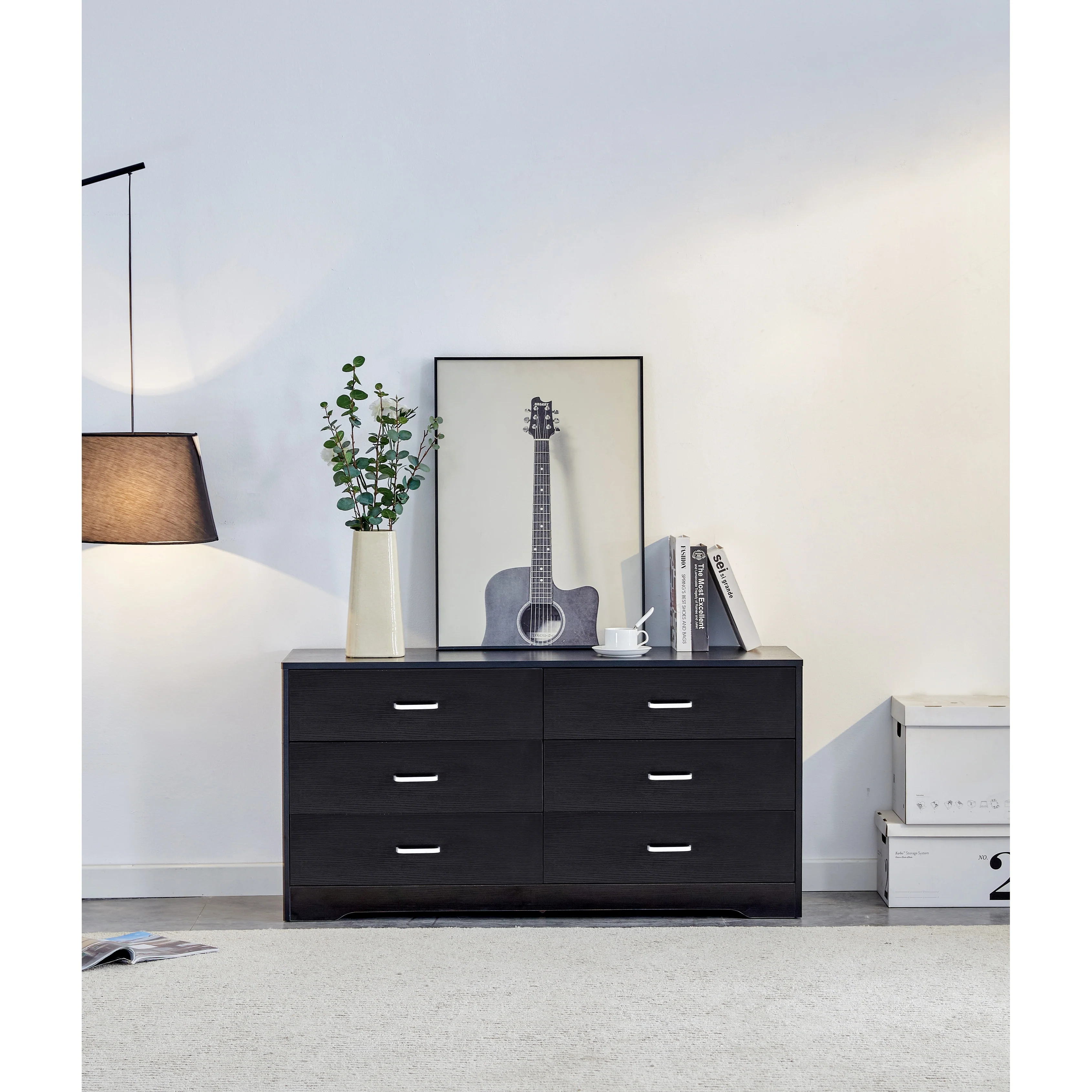 WOOD MDF BOARDS, 6 Drawers Dresser