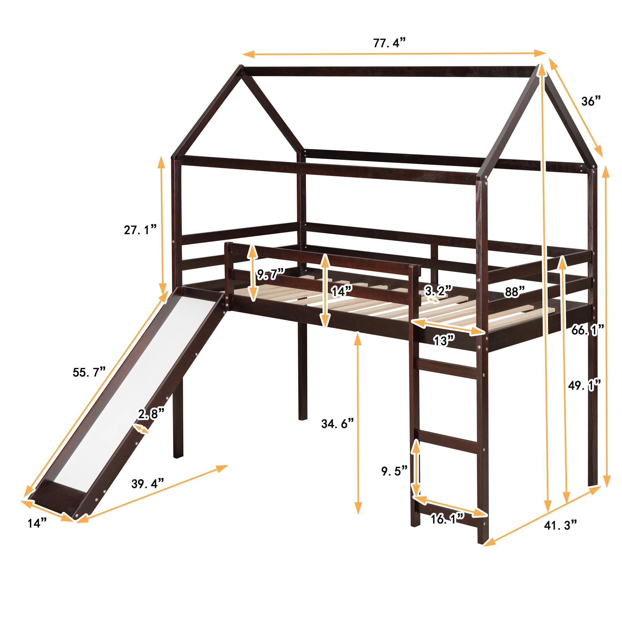 Loft Bed with Slide