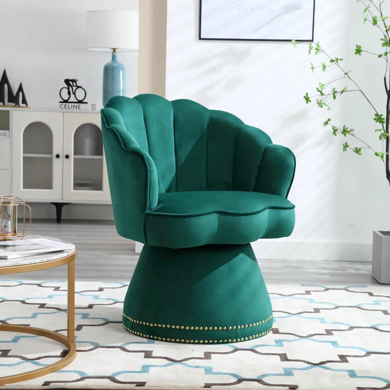 360 Degree Swivel Barrel Club Chair