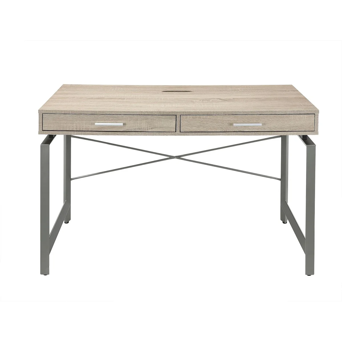 Writing Desk, Natural & Nickel