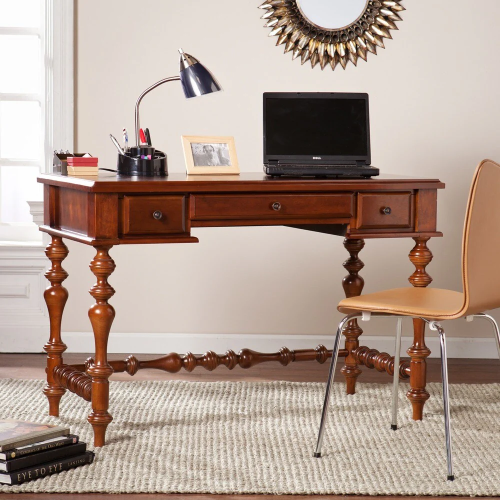 SEI Furniture Howard Turned-Leg Desk