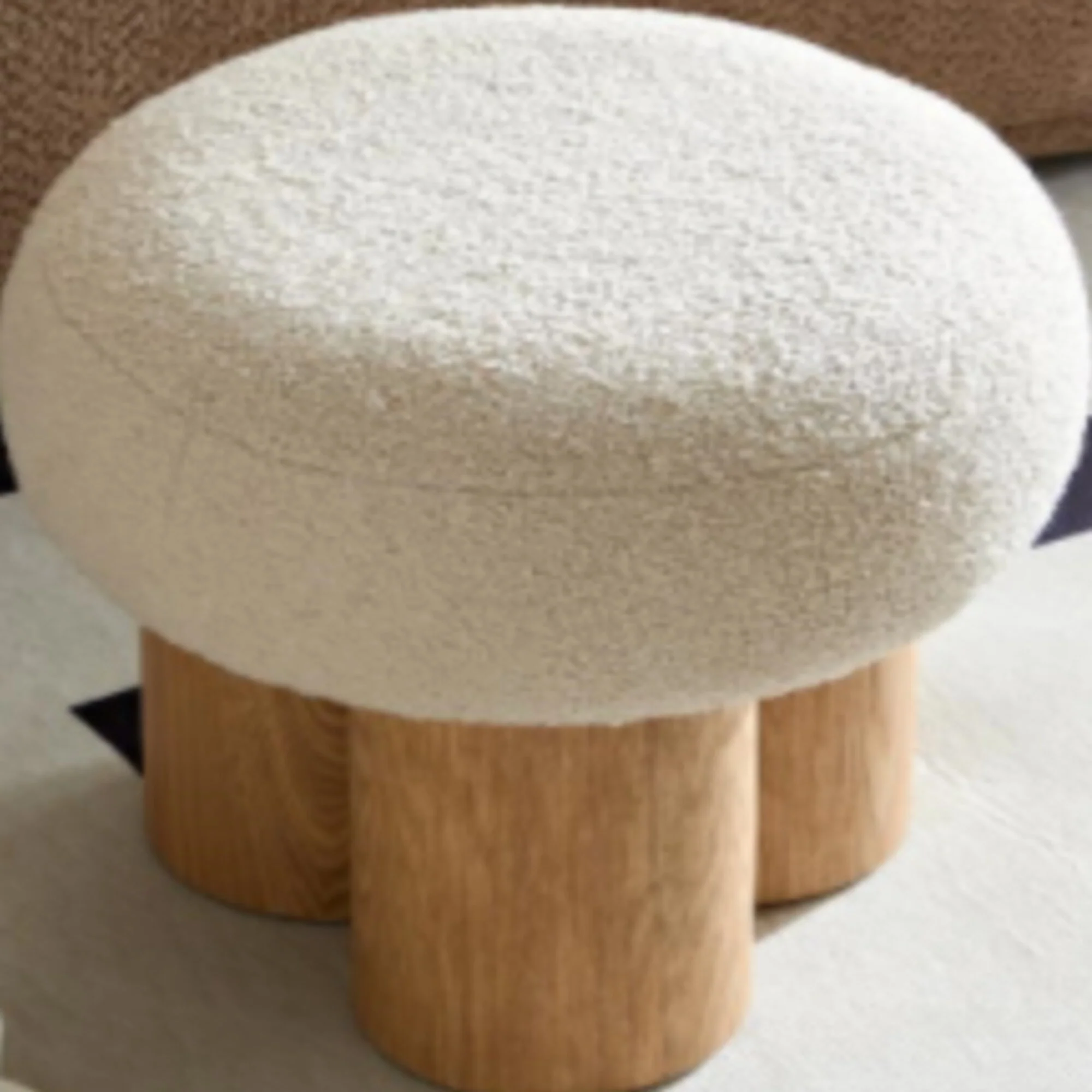 Mushroom stool, grieg plush cushion