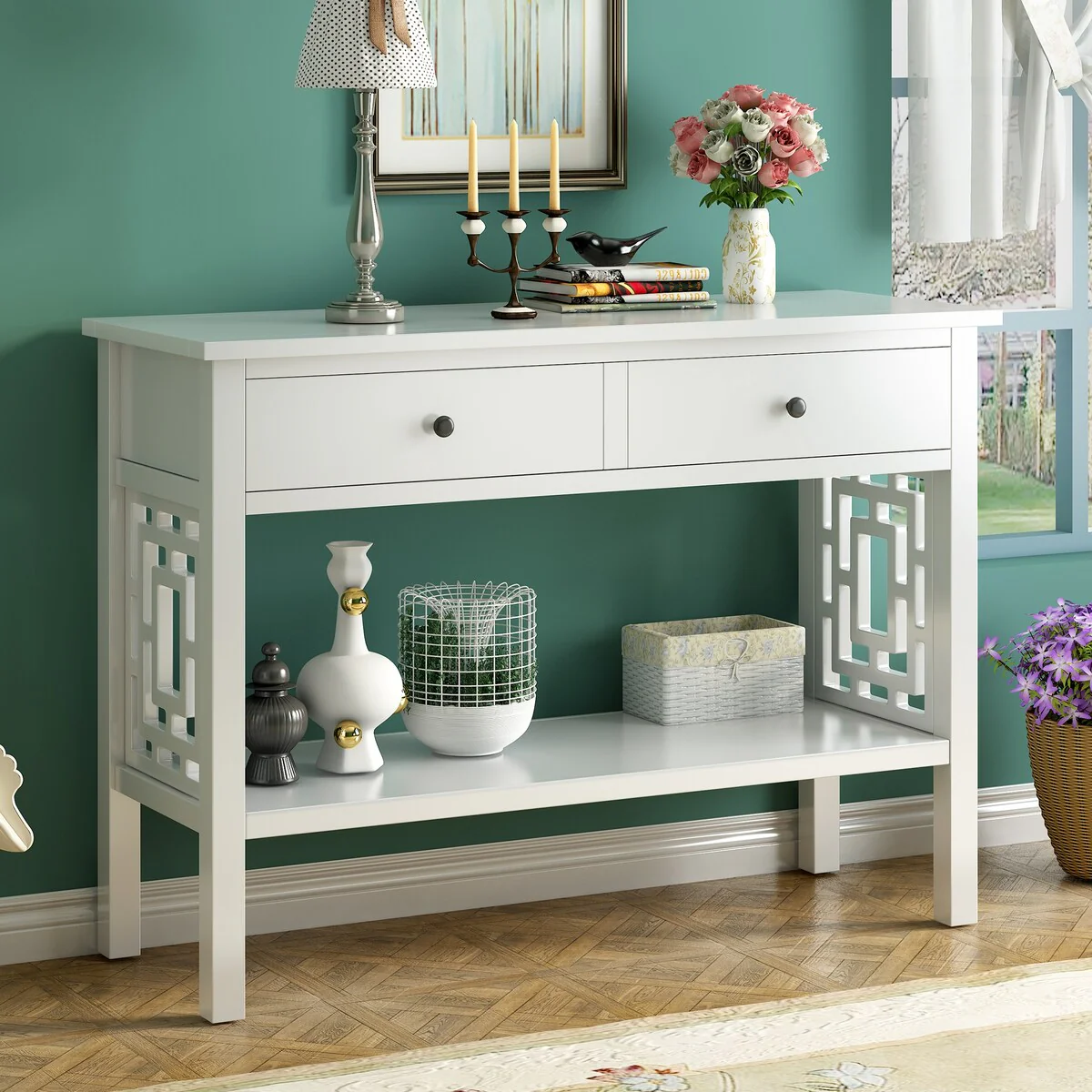 41-inch Solid Wood Console Table
