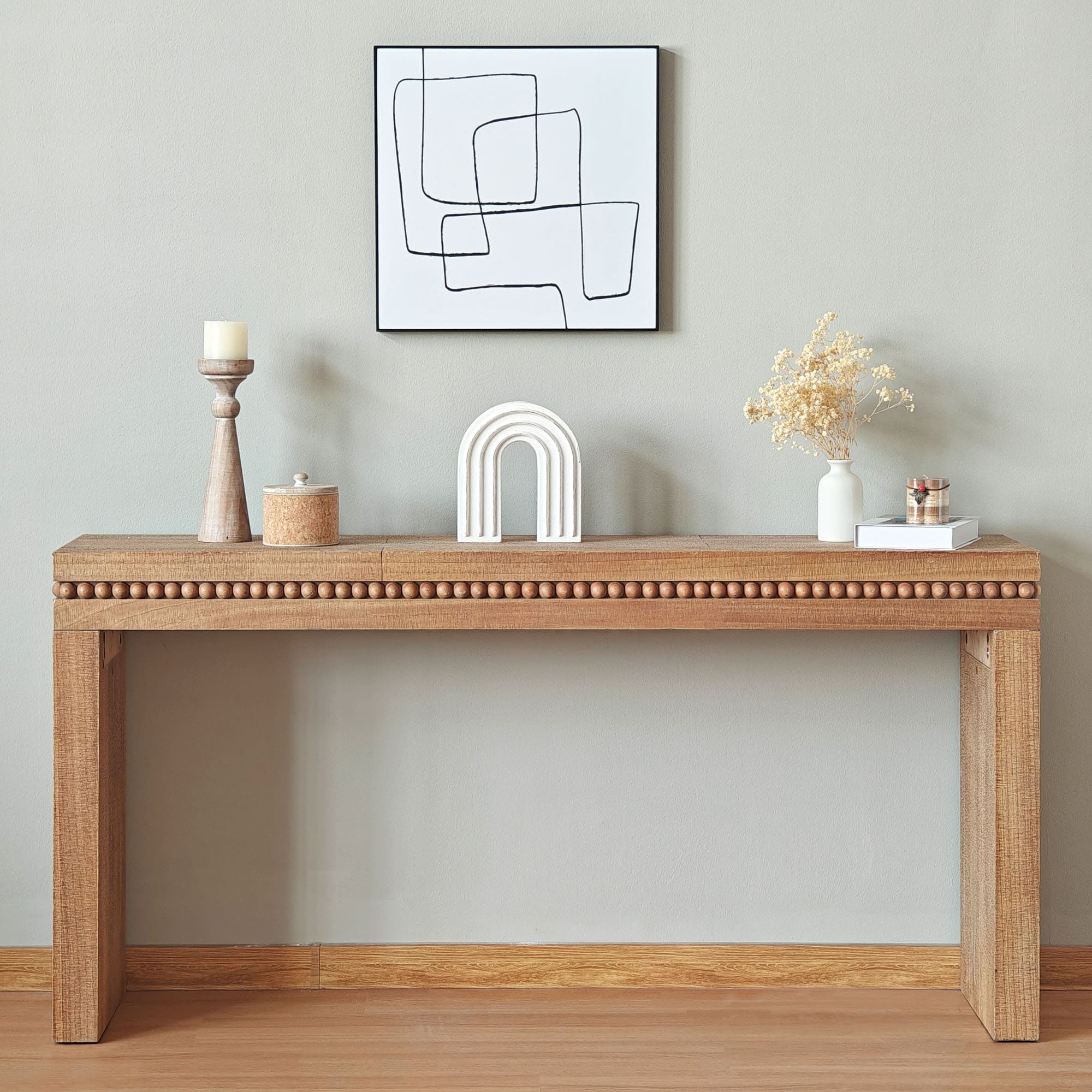 Functional Wood Console Table