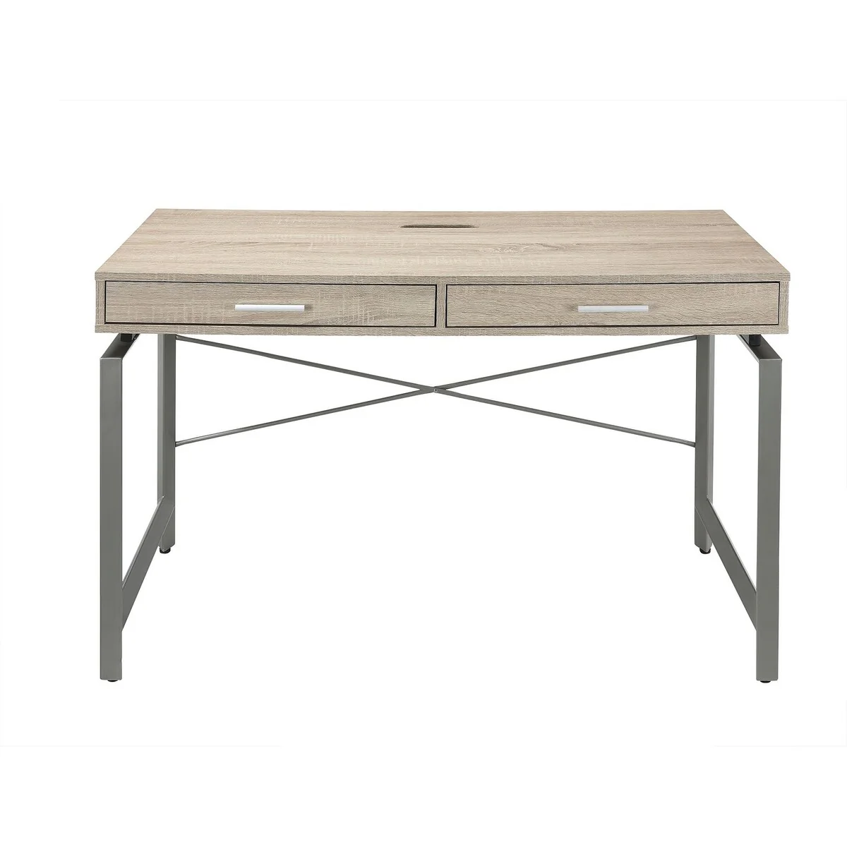 Writing Desk, Natural & Nickel