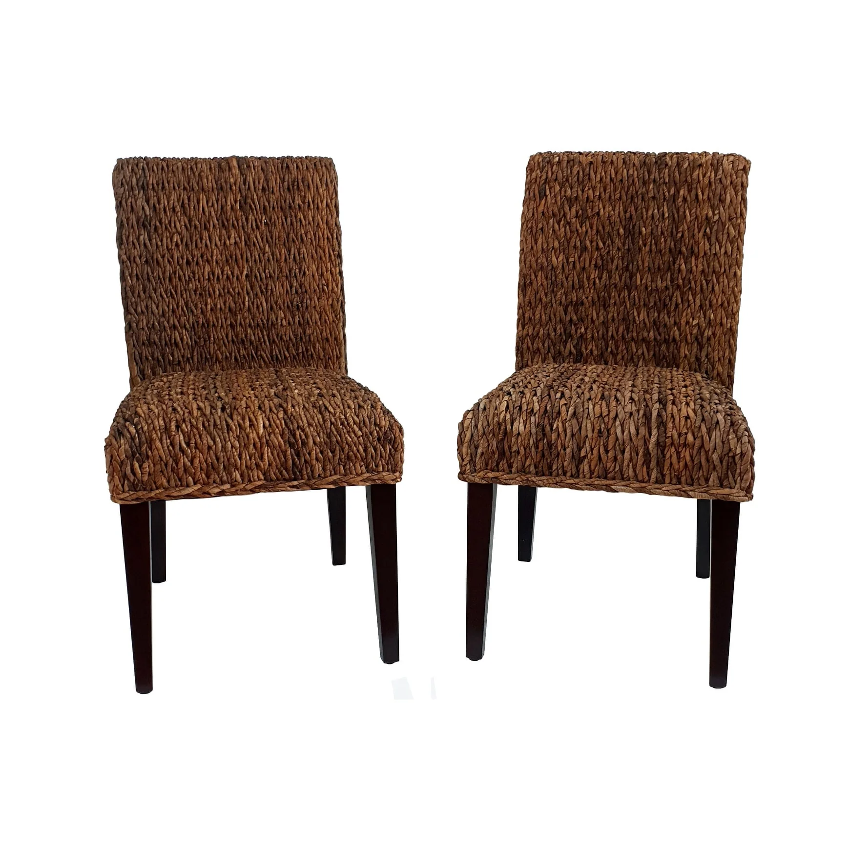 Woven Rattan Dining Chair Set of 2