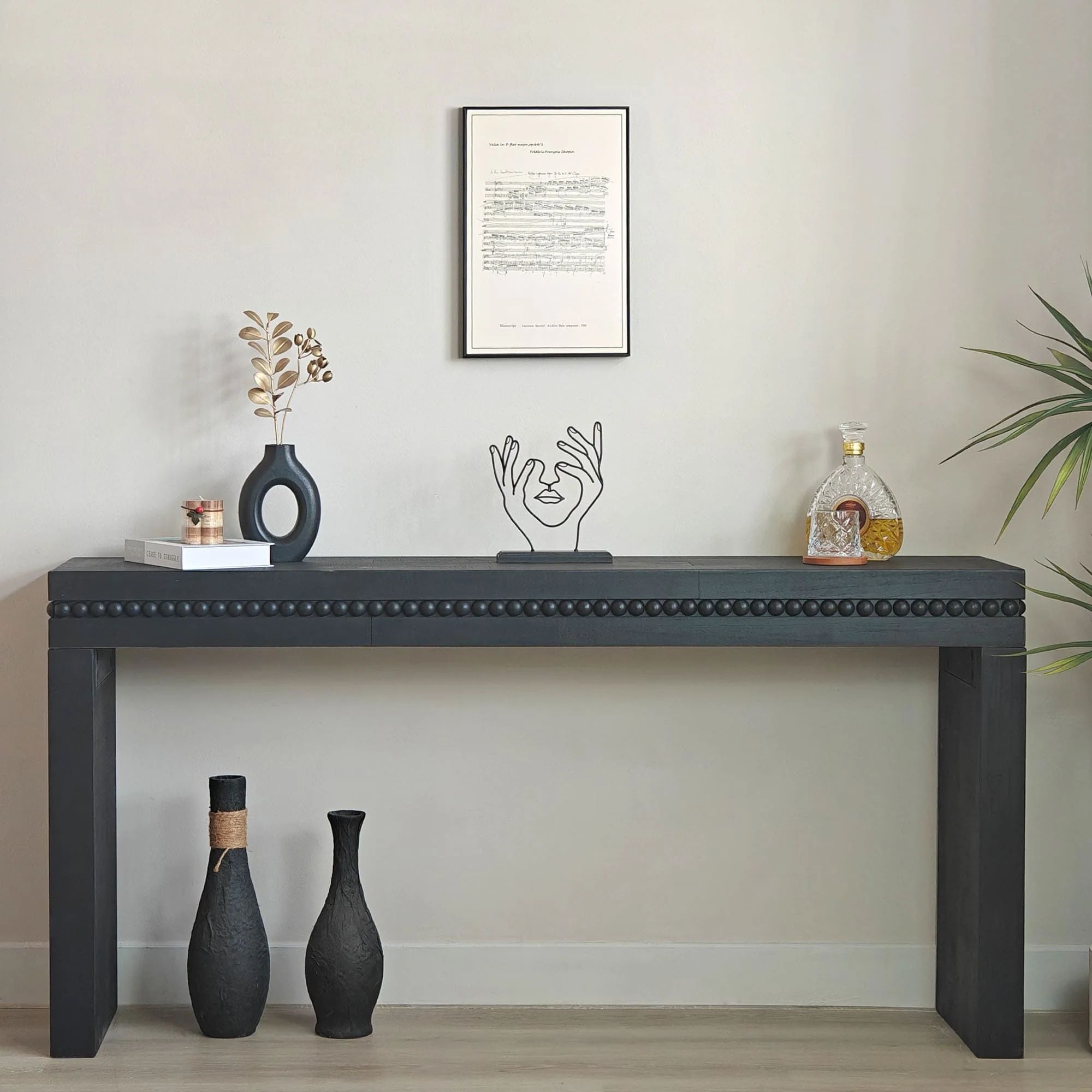 Functional Wood Console Table