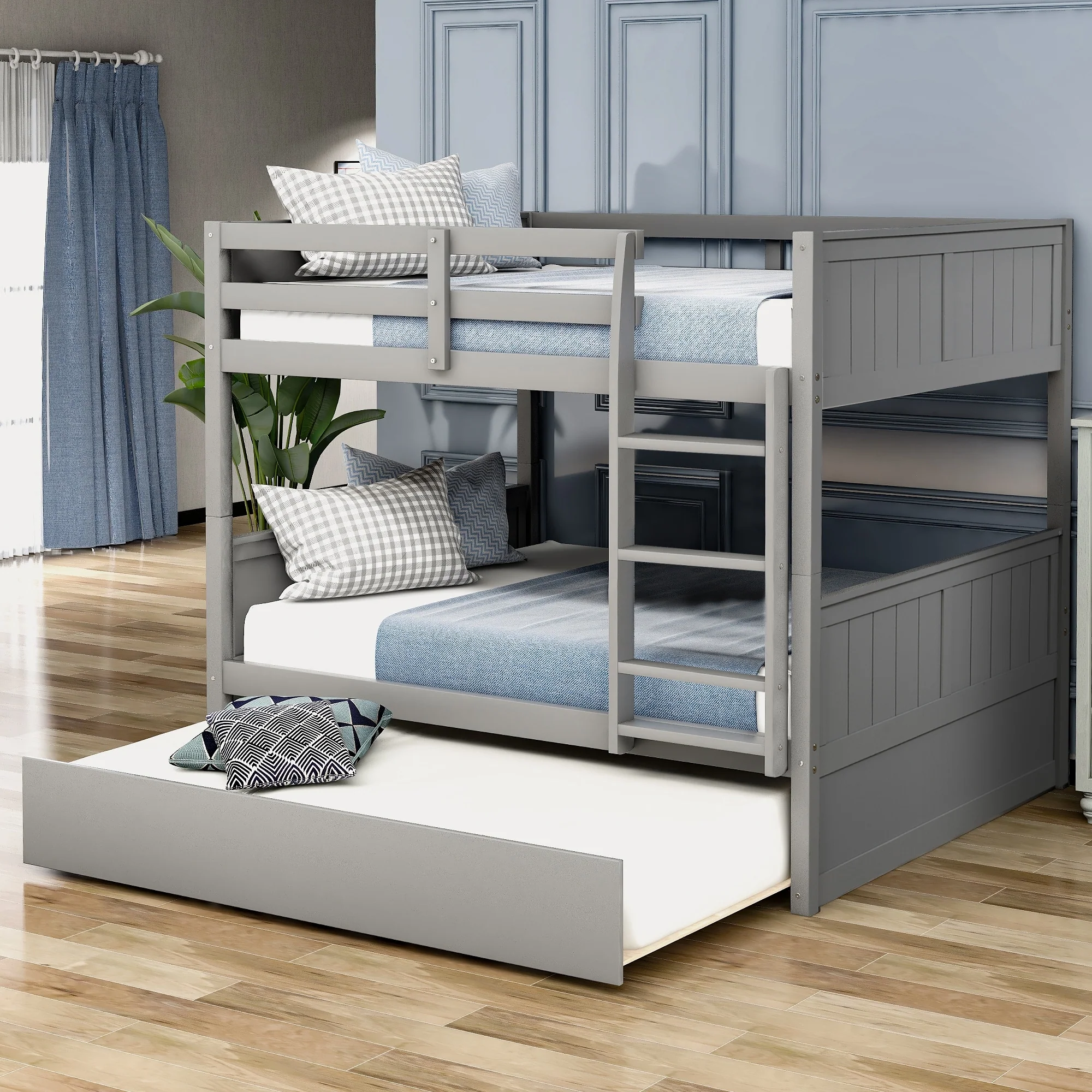 Over Bunk Bed with Trundle
