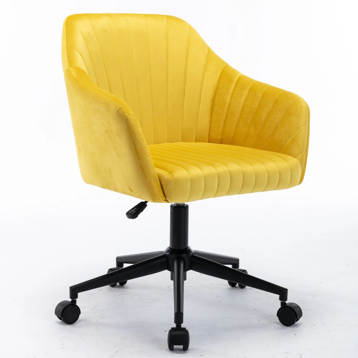 Velvet Home Office Desk Chair,Yellow