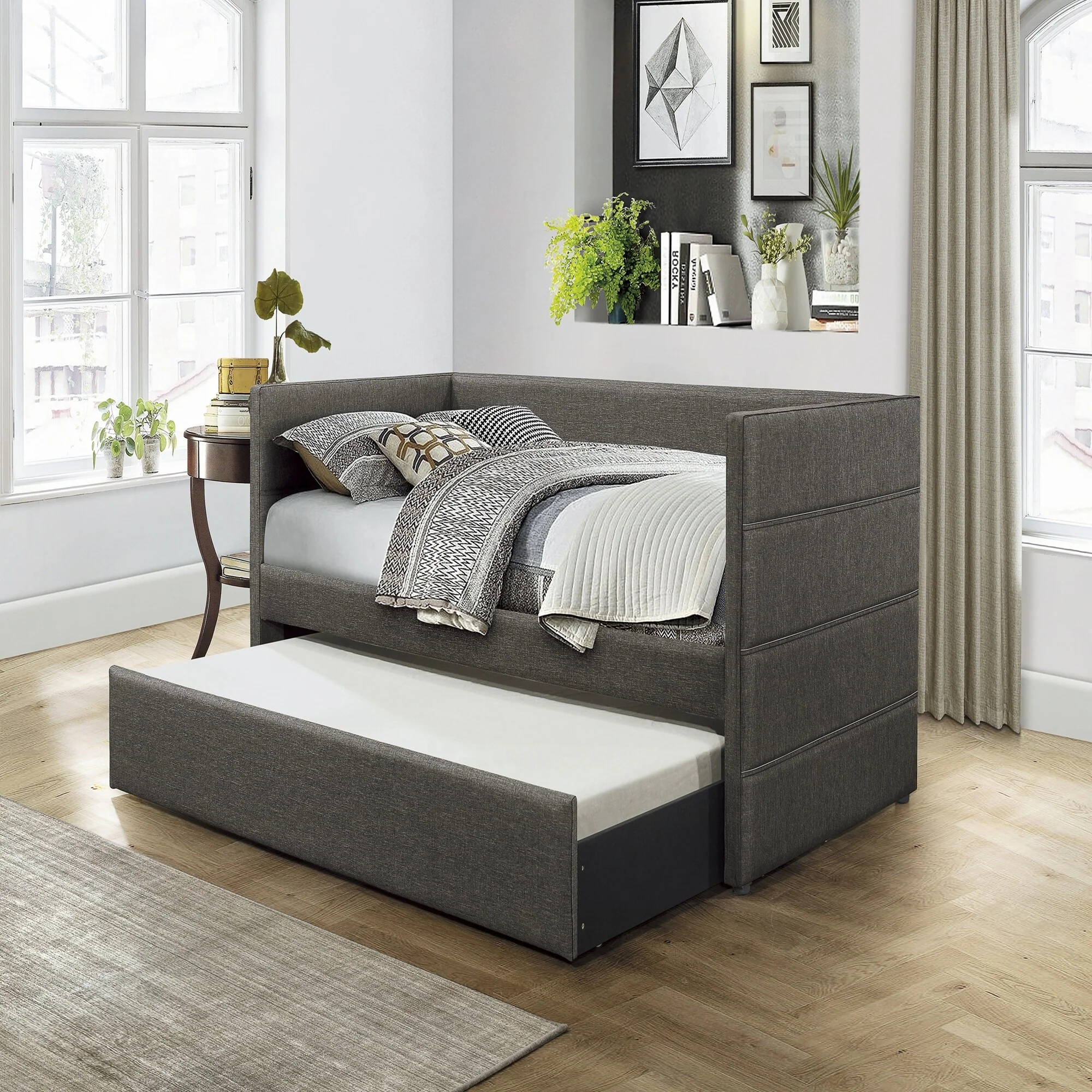 Modern Style Daybed with Trundle
