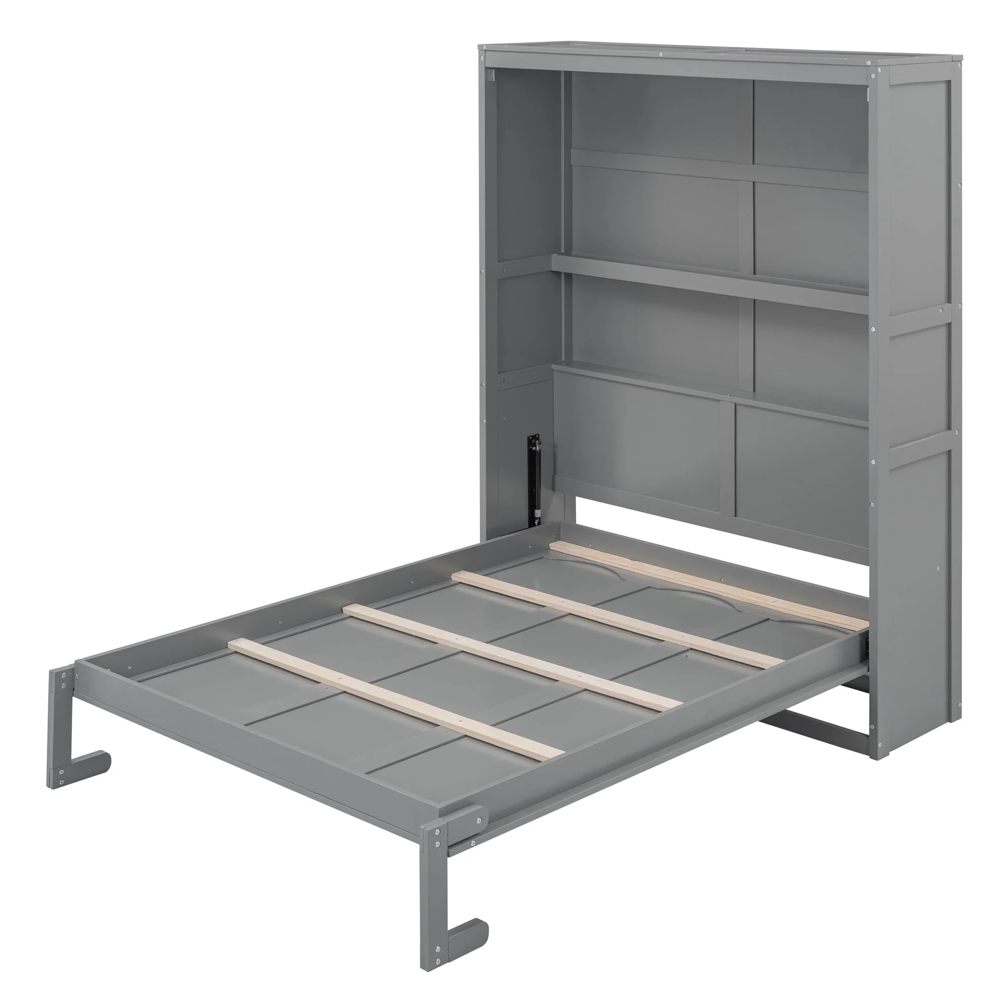 Full Size Murphy Bed Wall Bed with Shelves