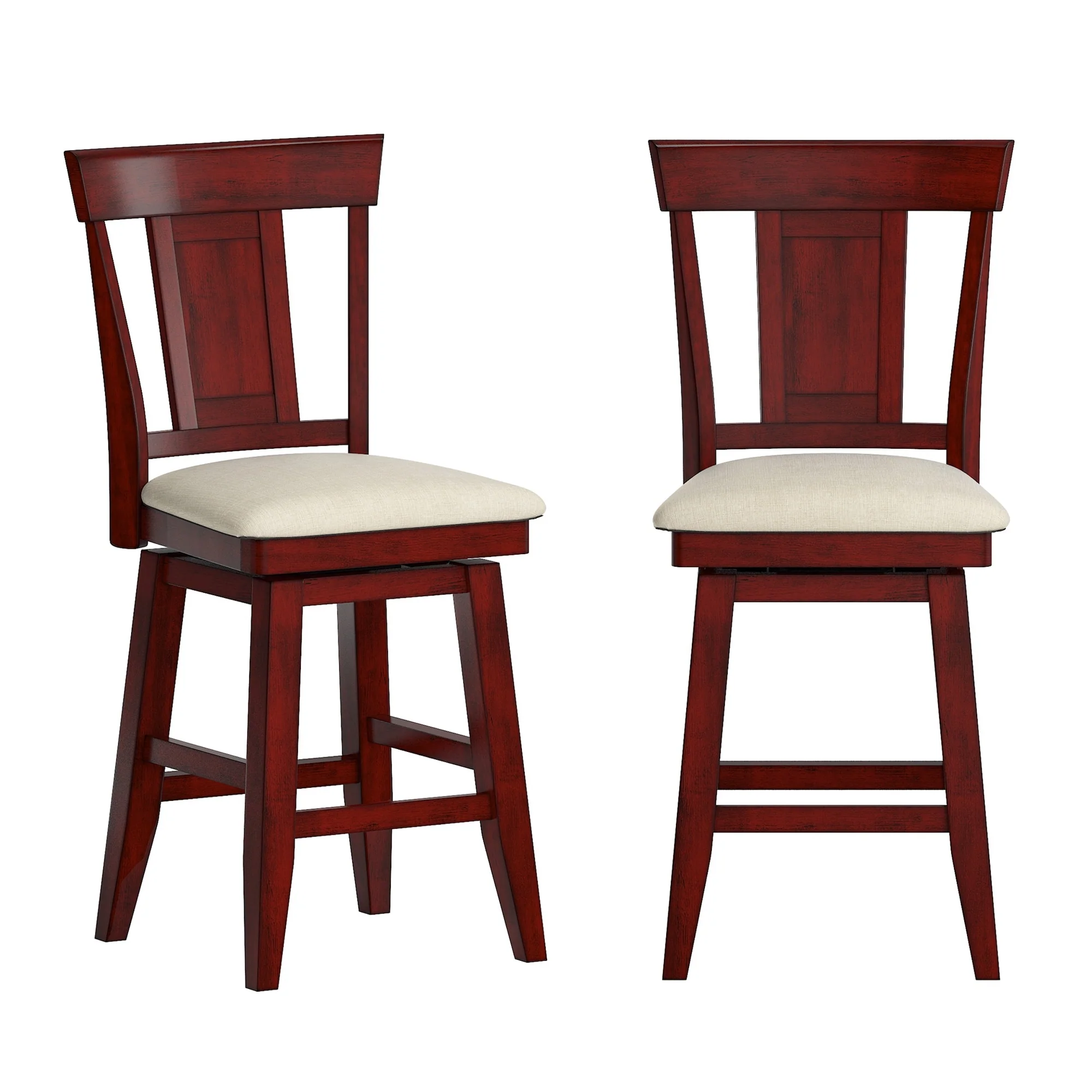 Ronda Panel Back Wood Swivel Chair