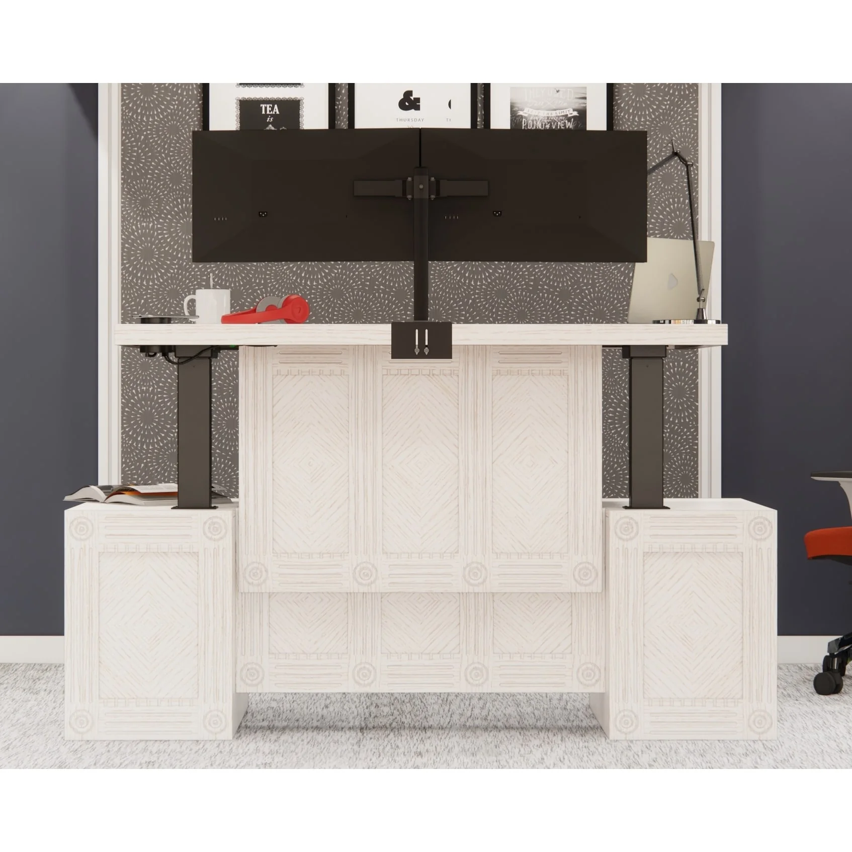 Imperial Sit-Stand Storage Desk