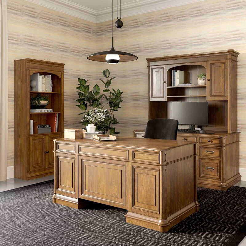 Roanoke Black Executive Desk