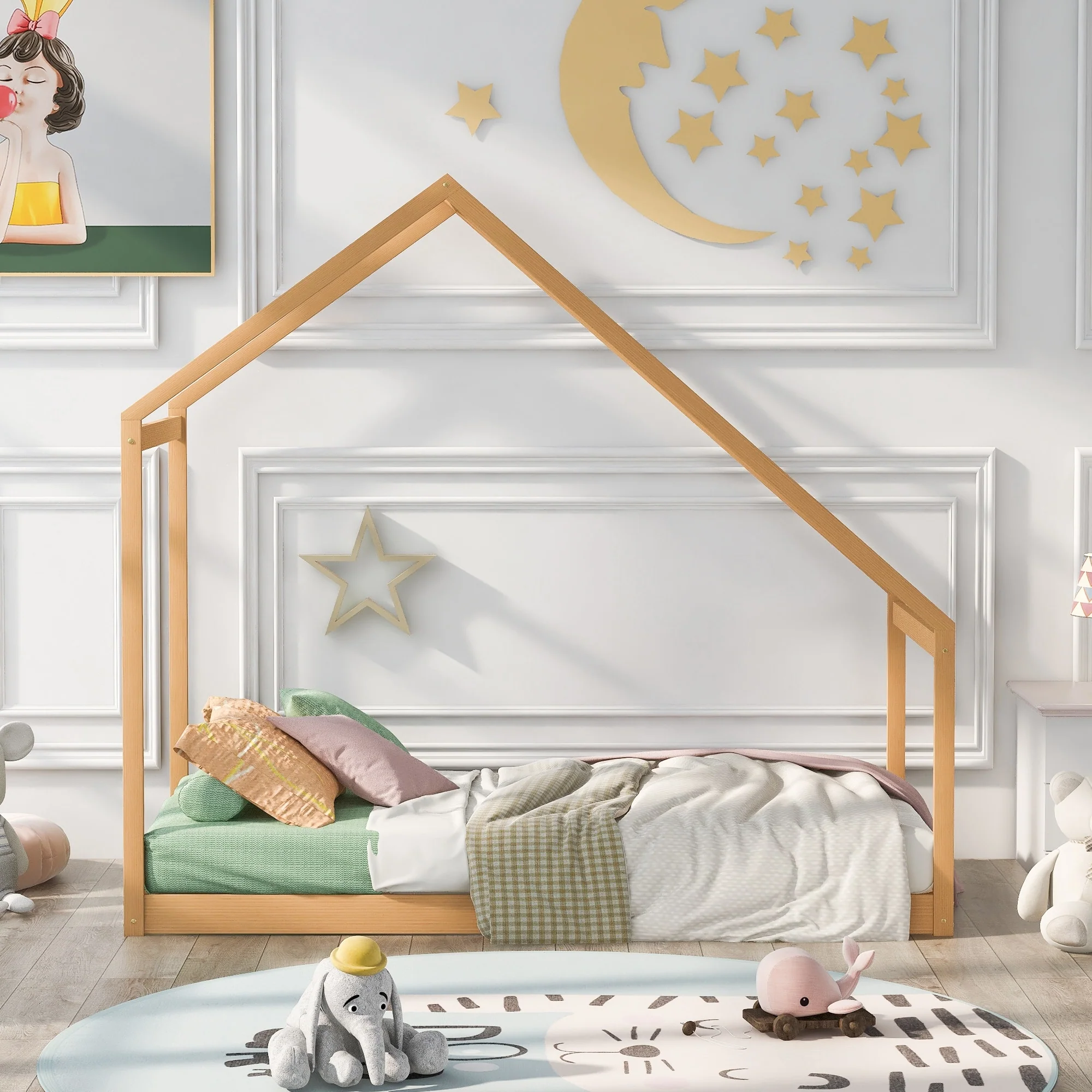 Wooden House Bed