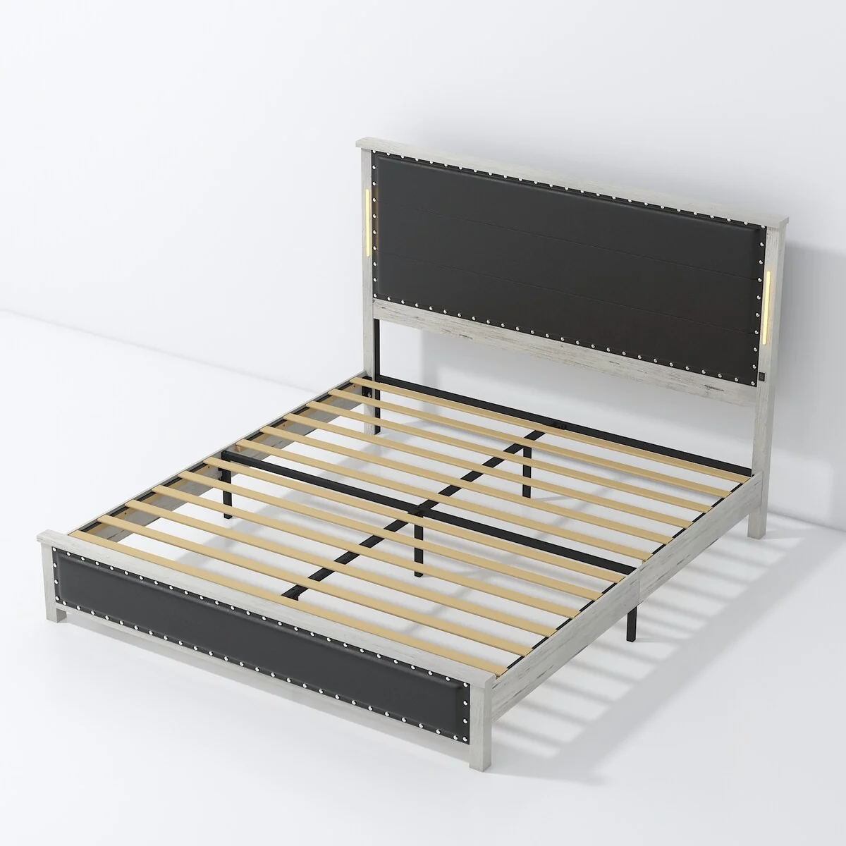 d Frame With Upholstered Headboard
