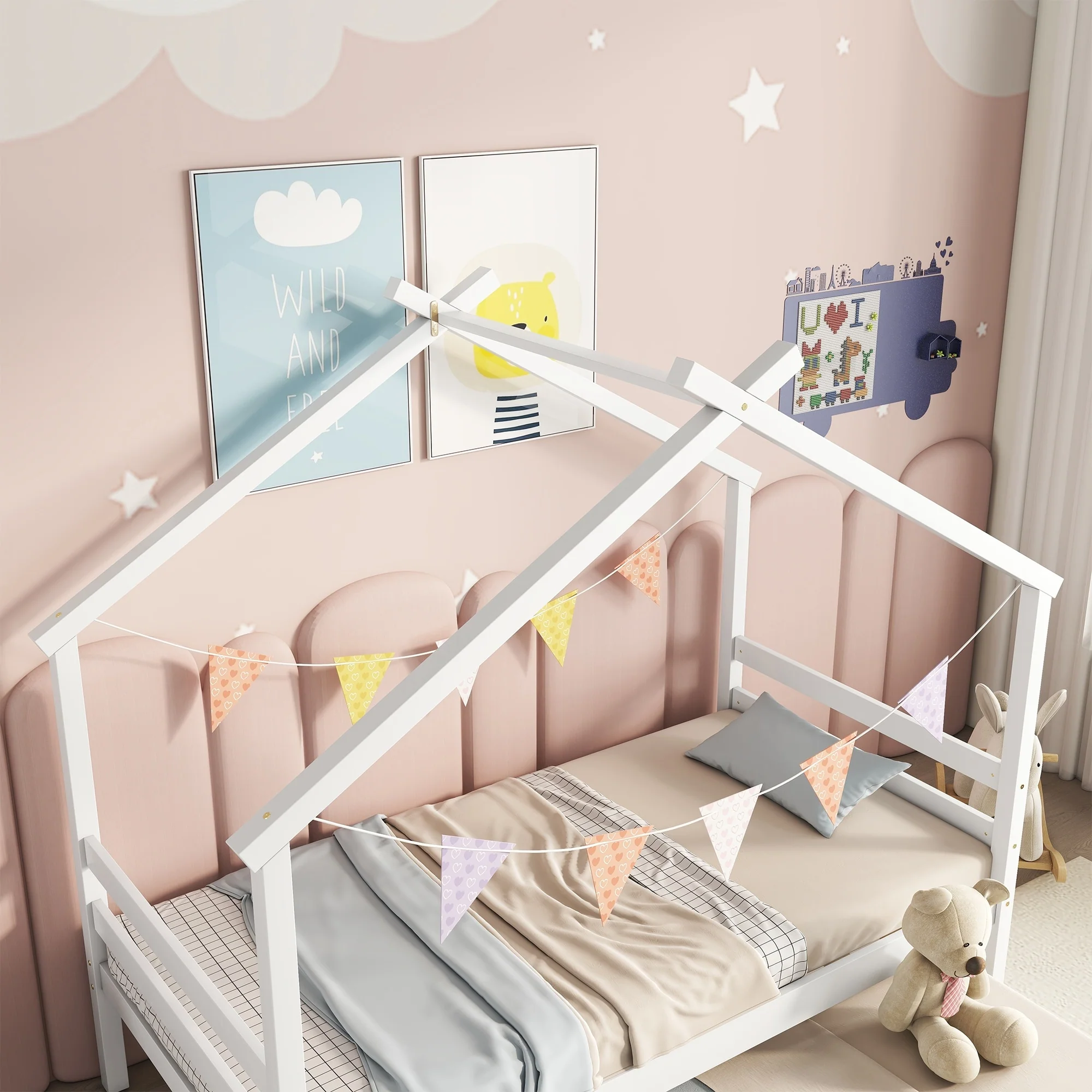 House-shaped Bed with Trundle