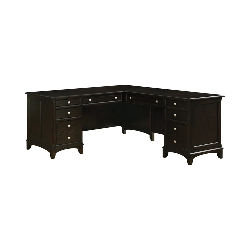 Garson Cappuccino L-shaped Office Desk