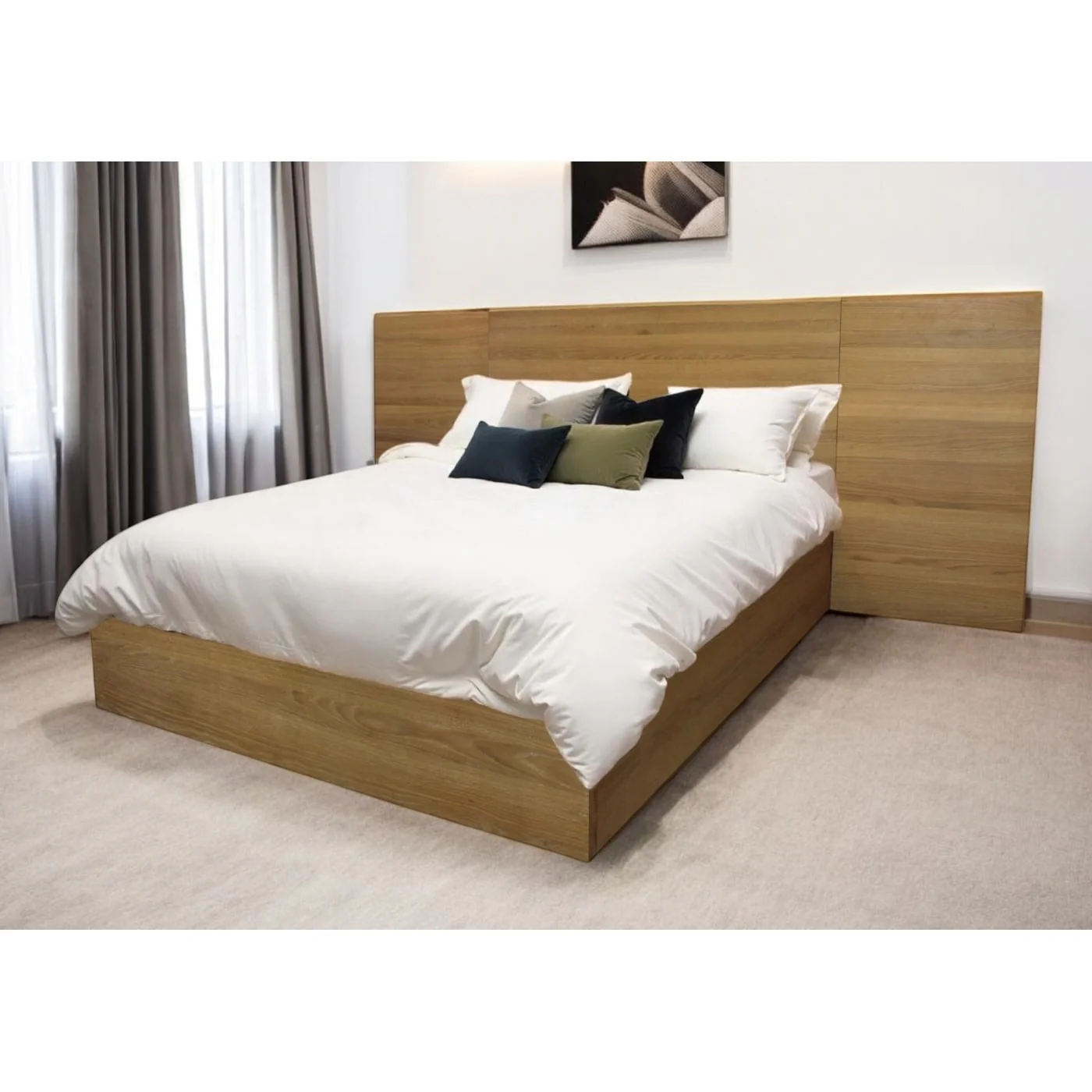 Natural Wood Queen Bed Frame