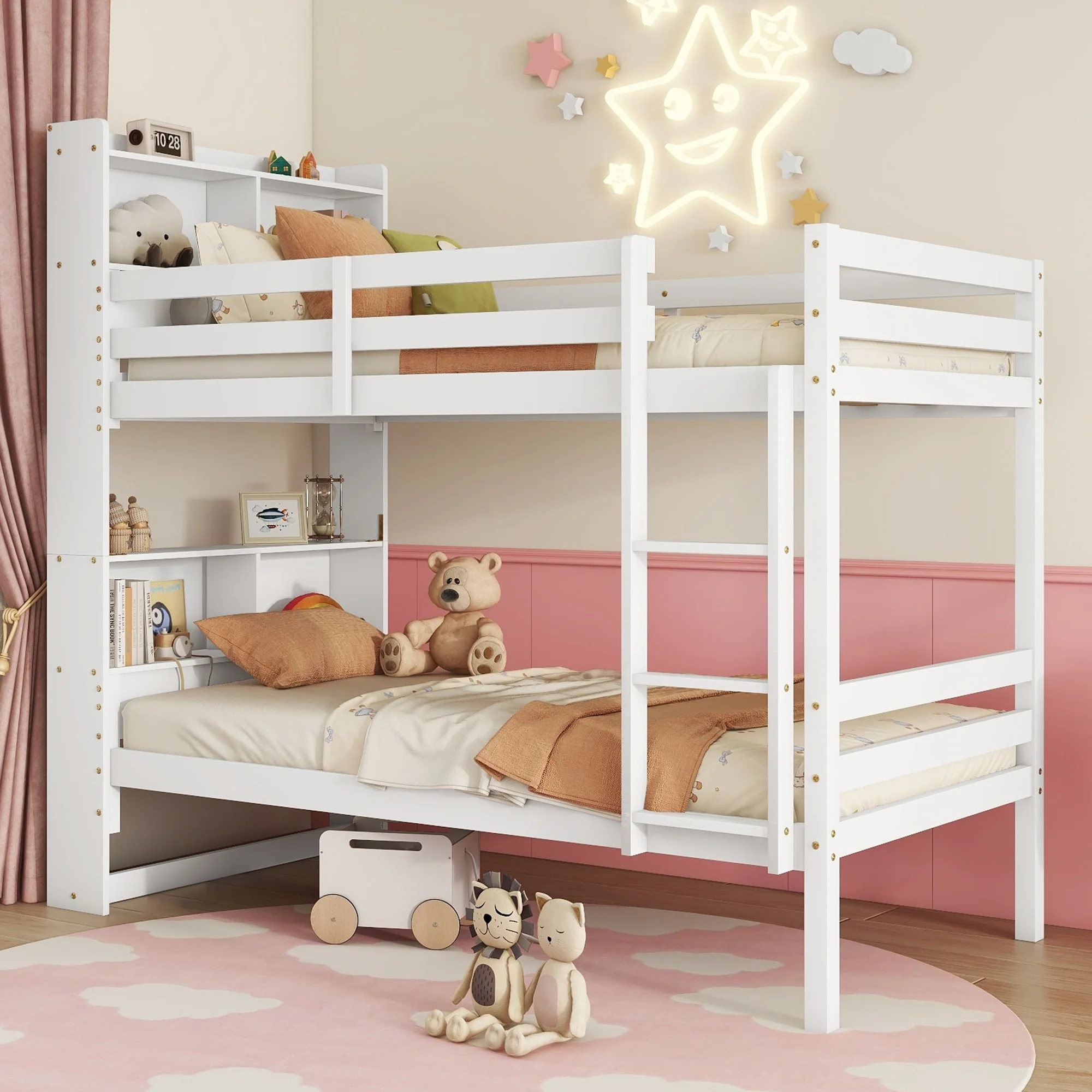 Bunk Bed with Shelves