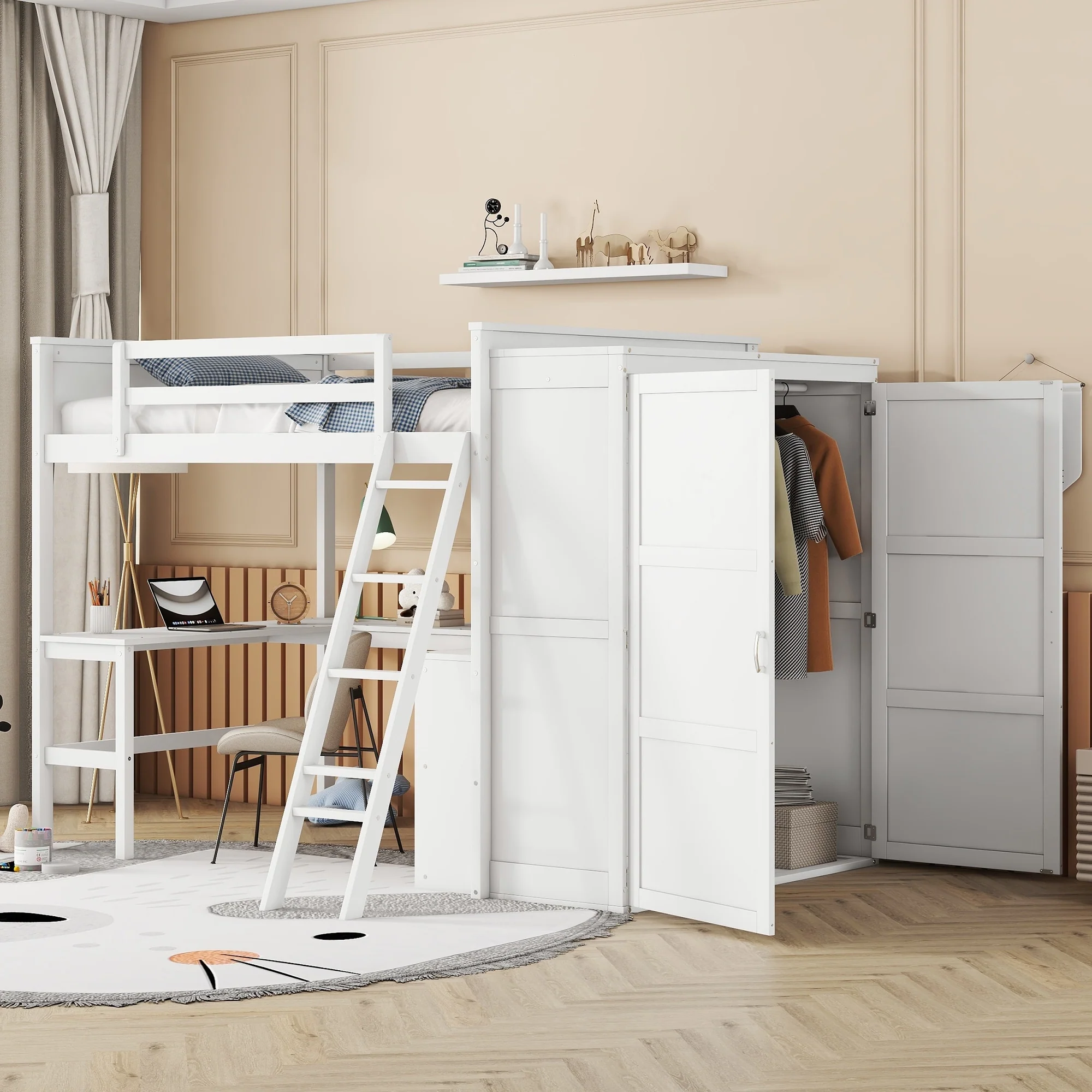 Loft Bed with Desk