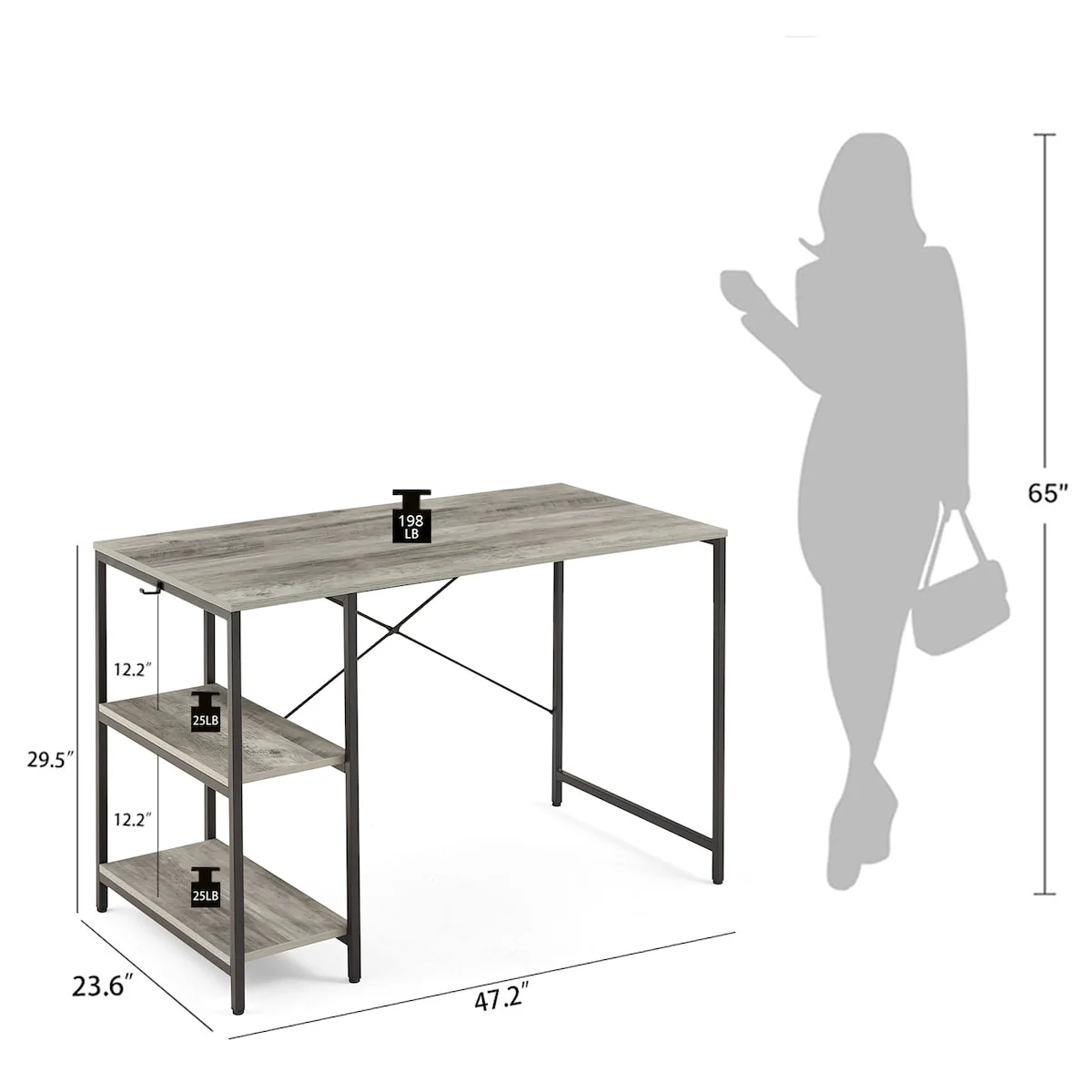 47-inch computer table