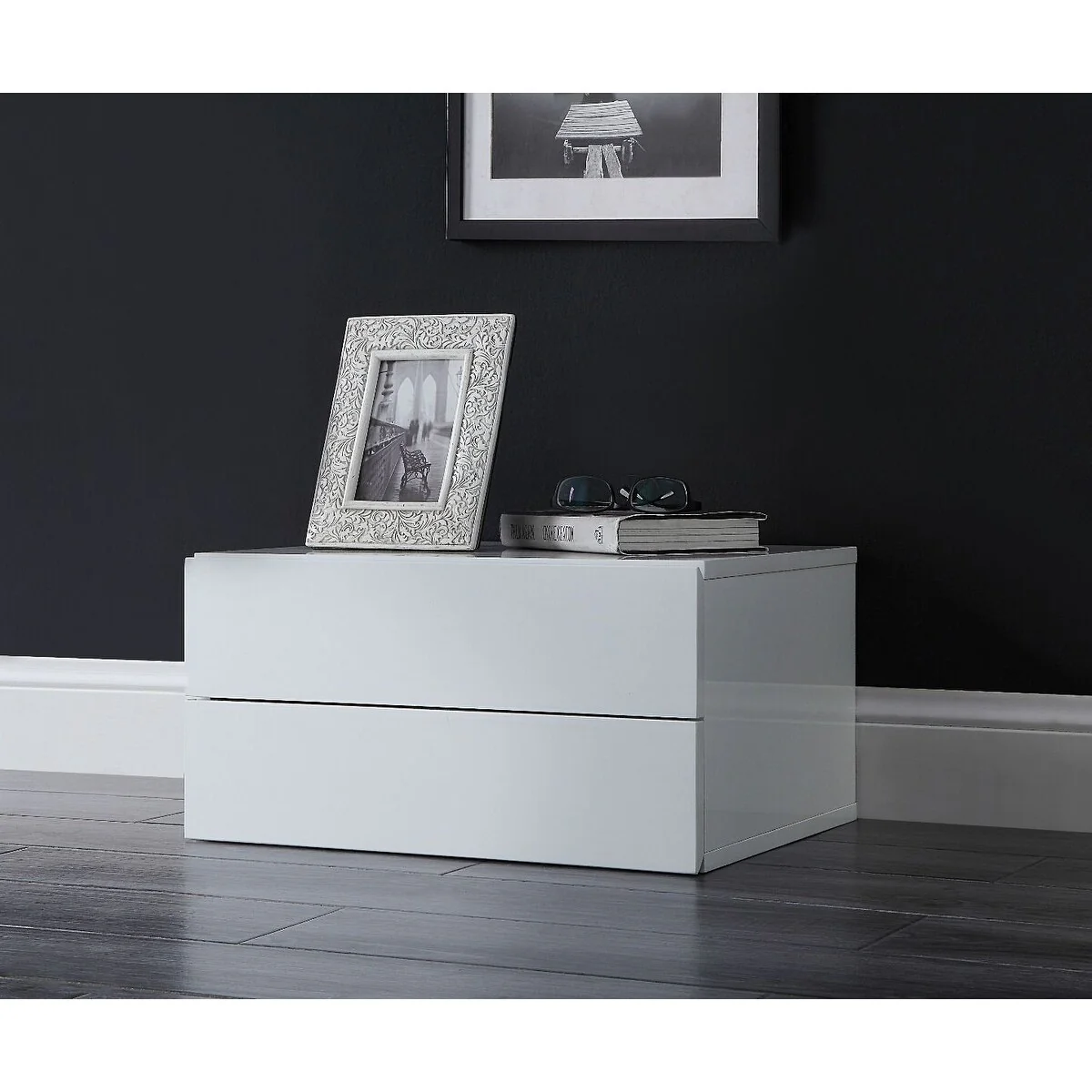 Buck II File Cabinet, White Finish