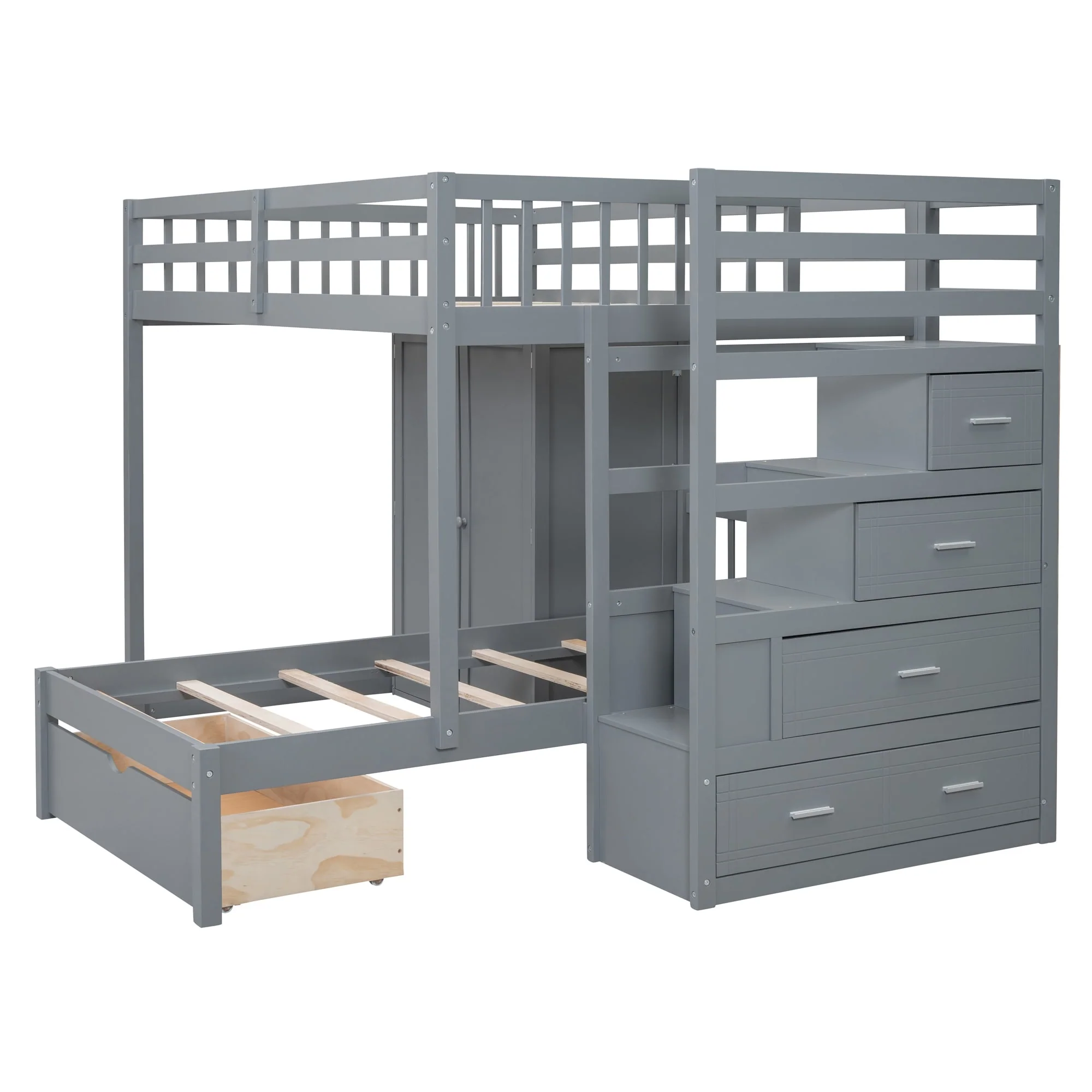 Over Bunk Bed with Wardrobe