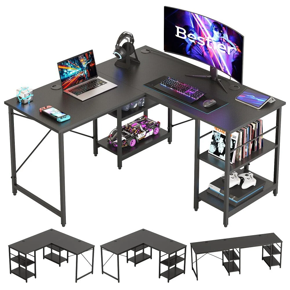 86.6 inch Reversible L Shaped Desk