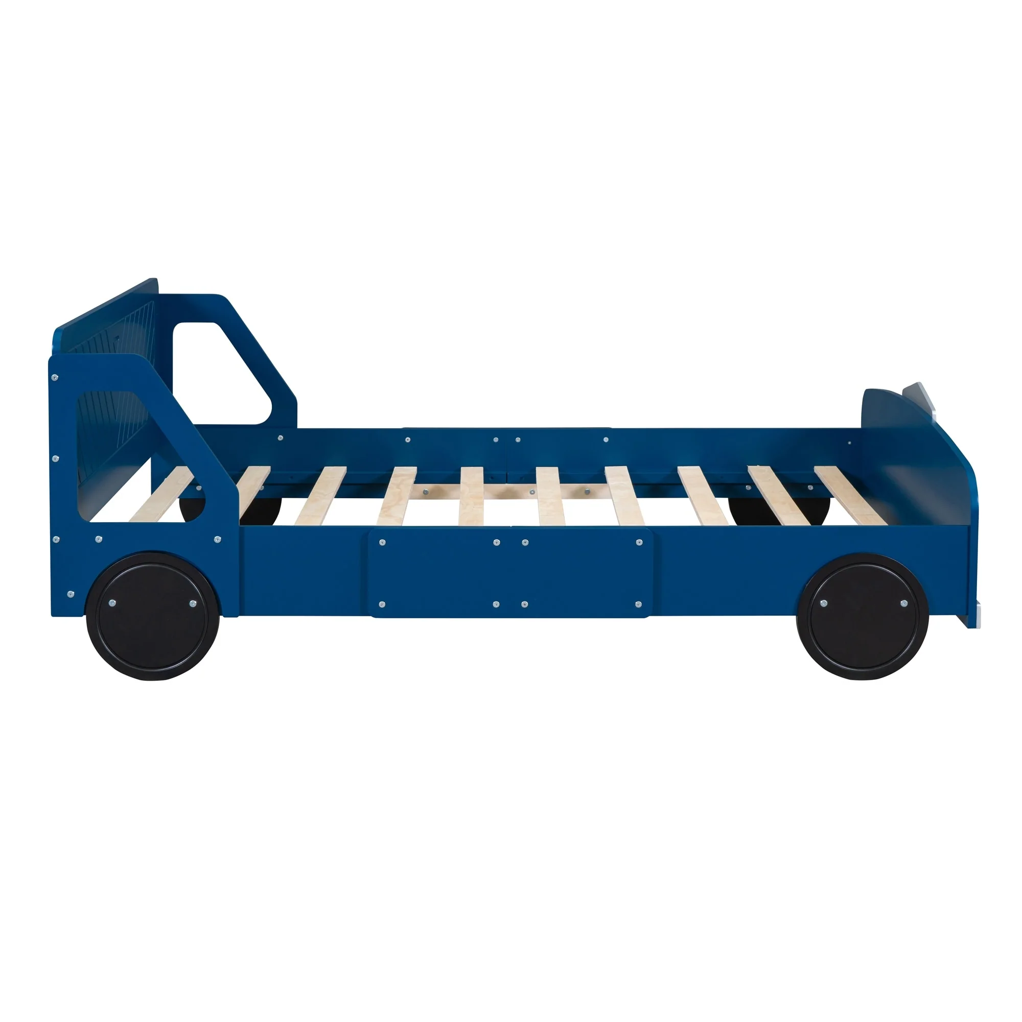 Car-Shaped Platform Bed with Wheels