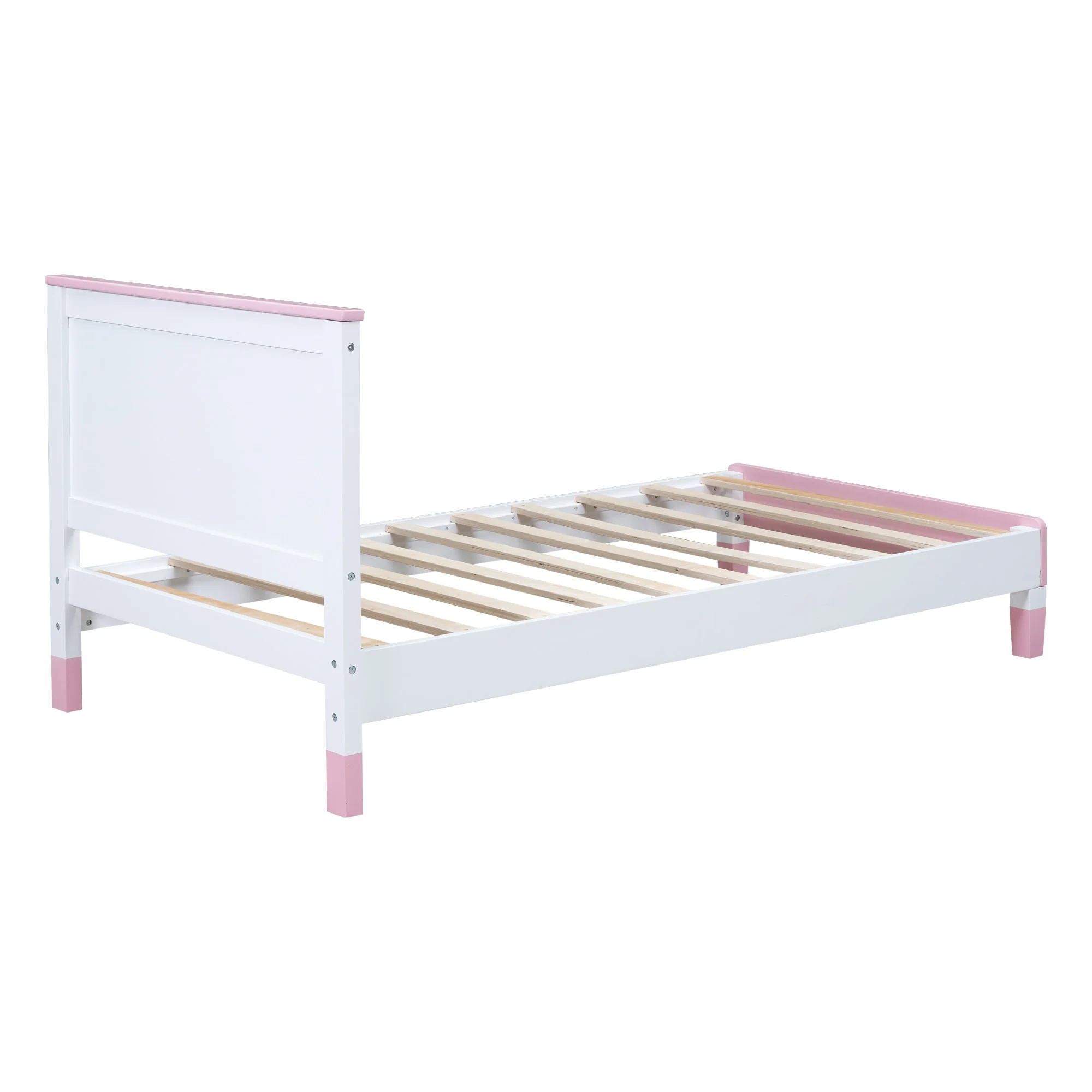 Twin Size Wooden Bow Bed