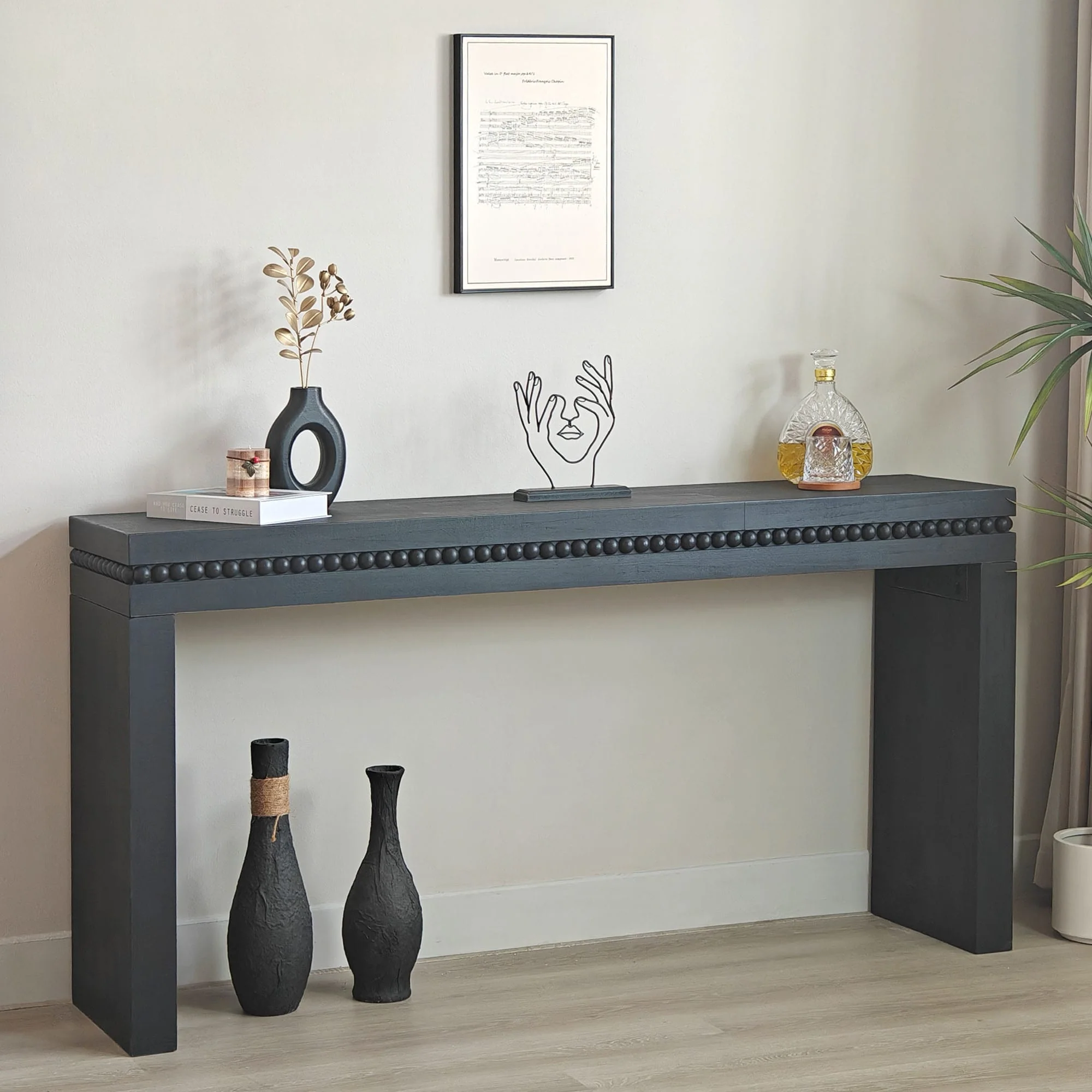 Functional Wood Console Table