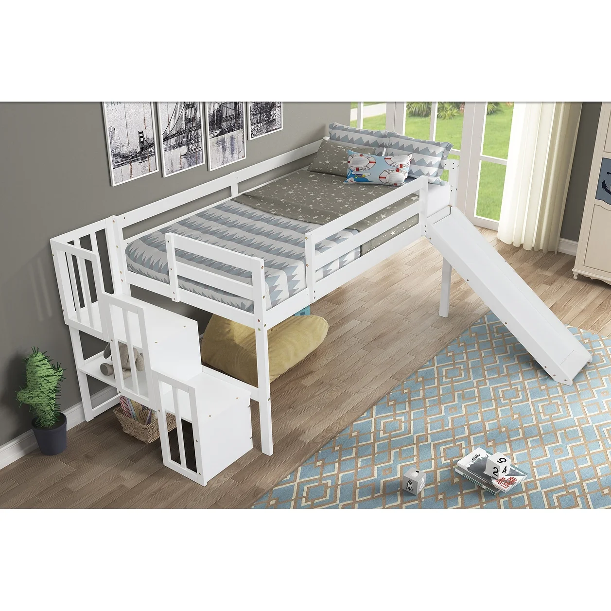 Loft Bed with Staircase