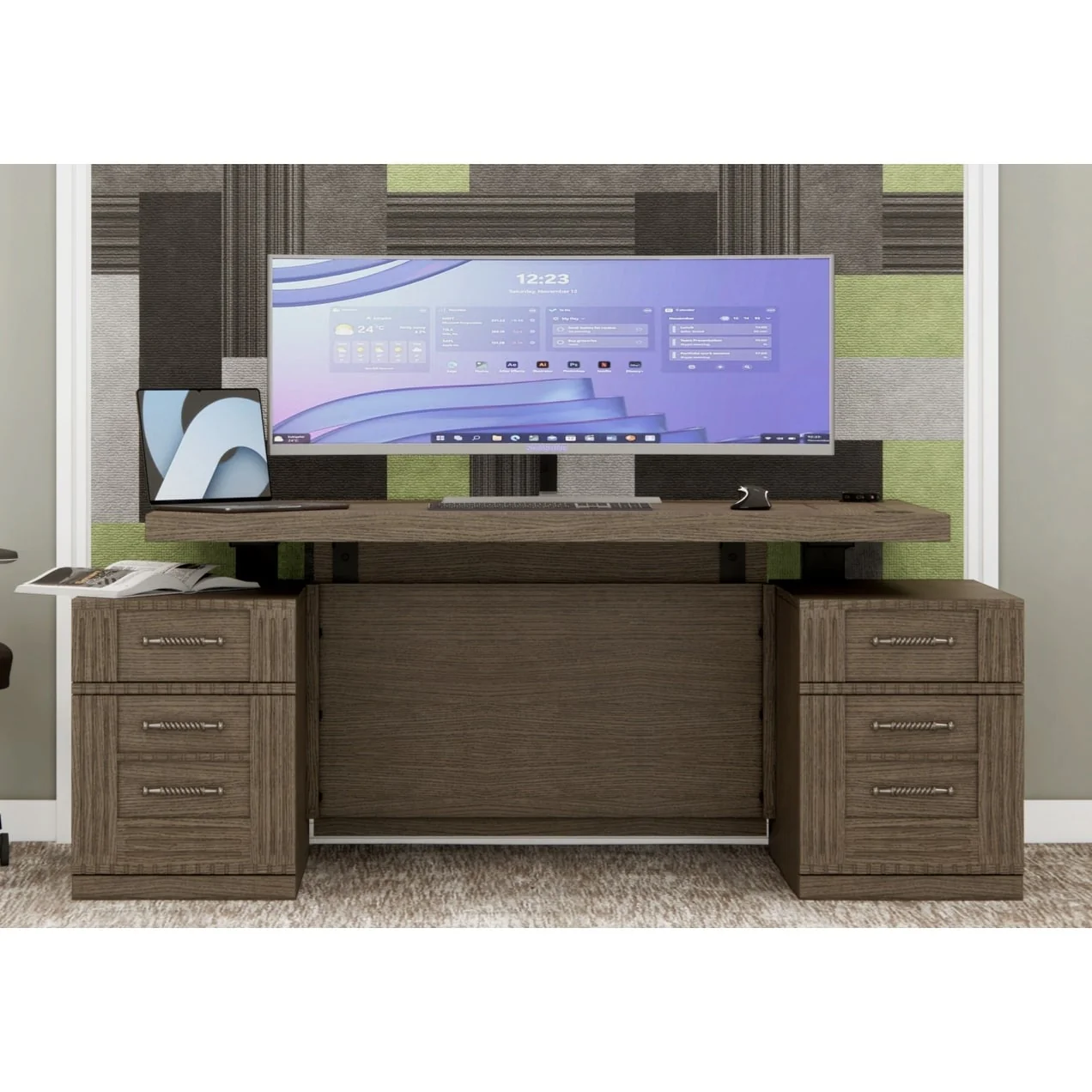 Imperial Sit-Stand Storage Desk